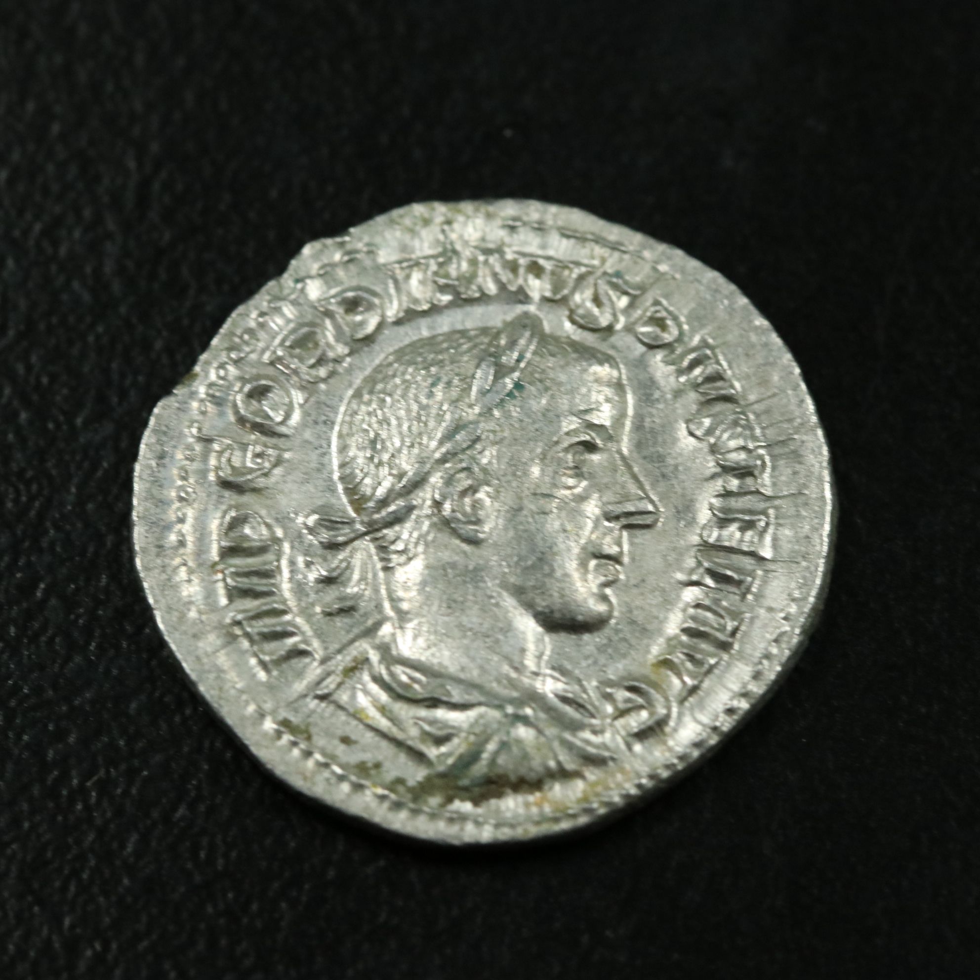 Ancient Roman Imperial AR Denarius Coin of Gordian III, ca. 240 A.D.