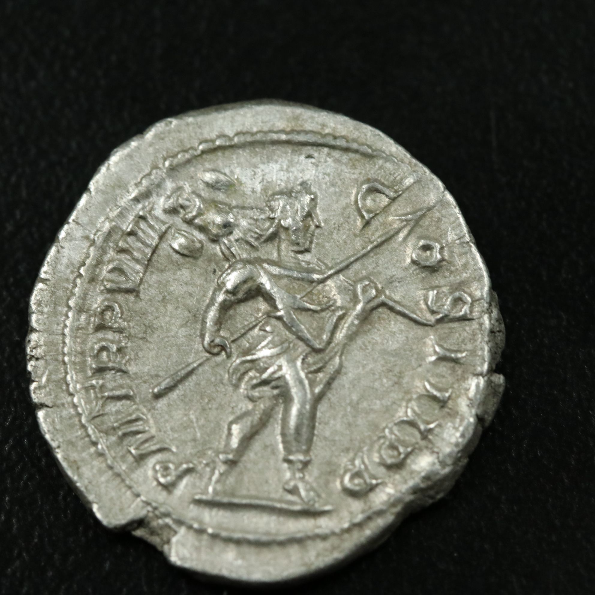 Ancient Roman Imperial AR Denarius Coin of Severus Alexander, ca. 230 A.D.