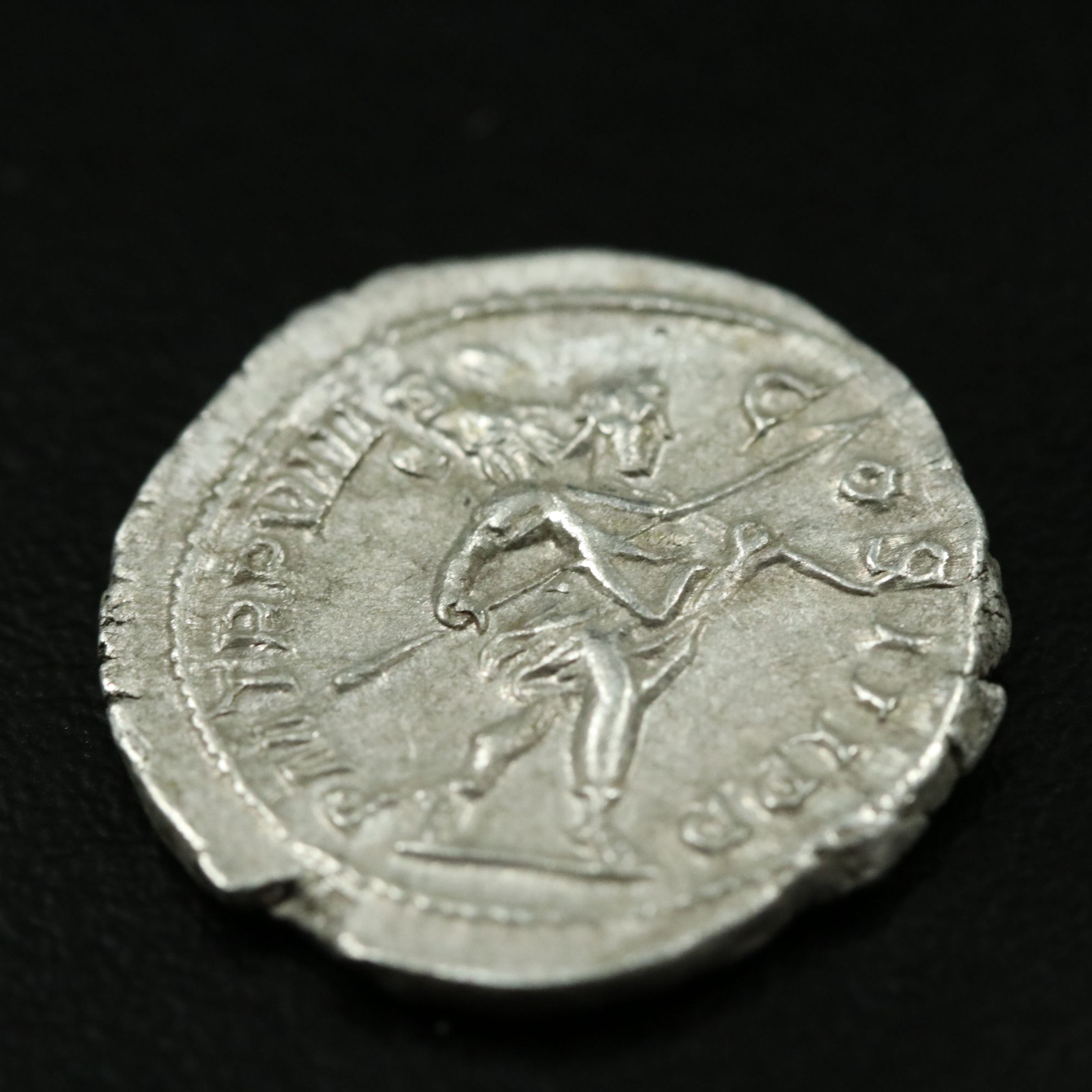 Ancient Roman Imperial AR Denarius Coin of Severus Alexander, ca. 230 A.D.