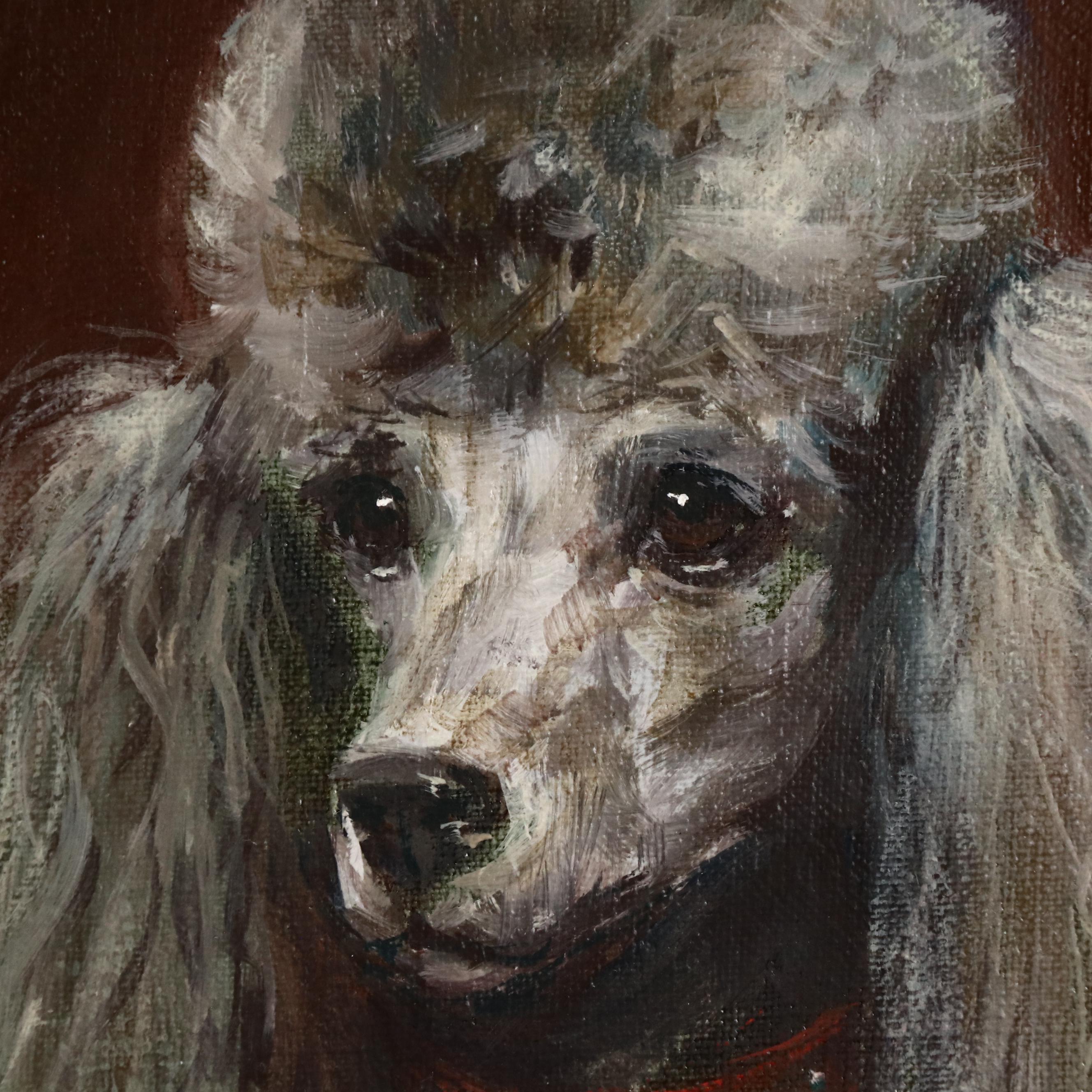 Lajos Markos Poodle Portrait Oil Painting "Charlie My Boy"