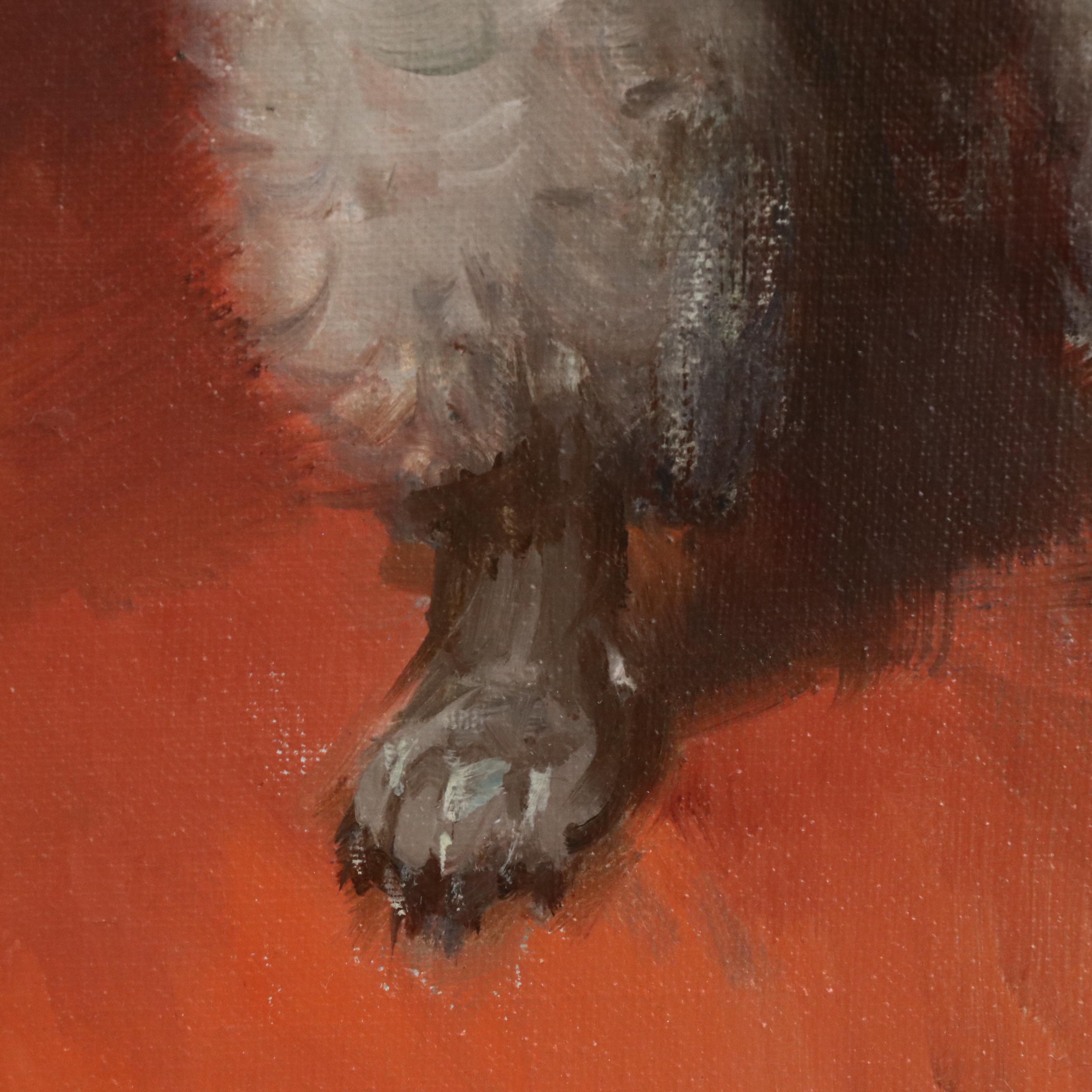 Lajos Markos Poodle Portrait Oil Painting "Charlie My Boy"