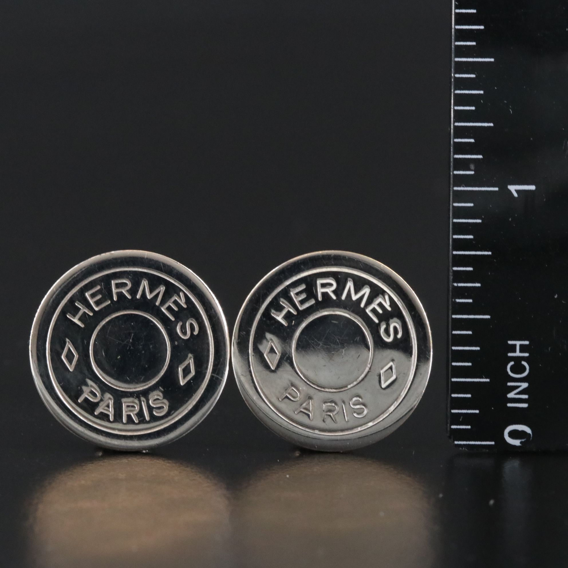 Hermès Paris Clou de Selle Clip Earrings