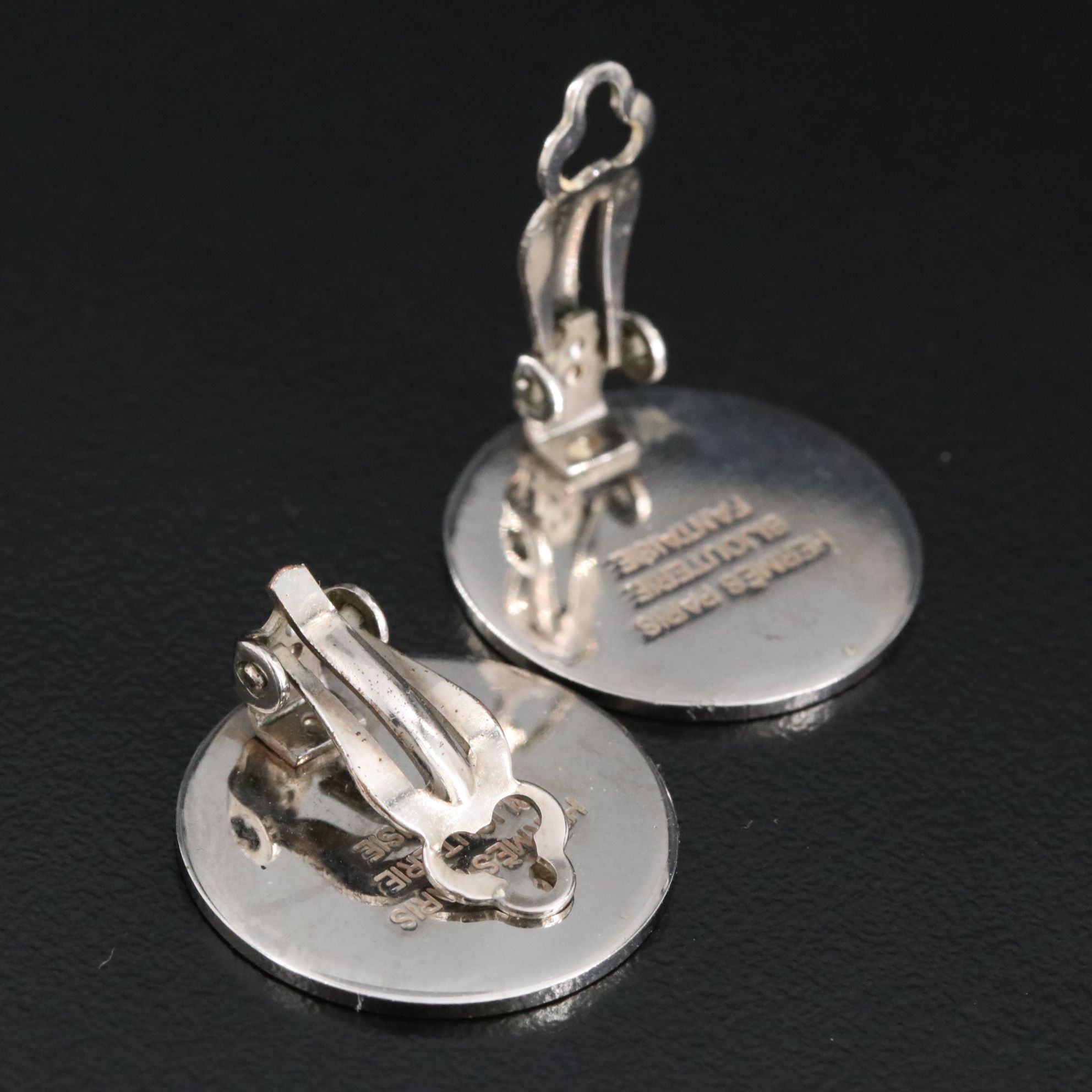 Hermès Paris Clou de Selle Clip Earrings