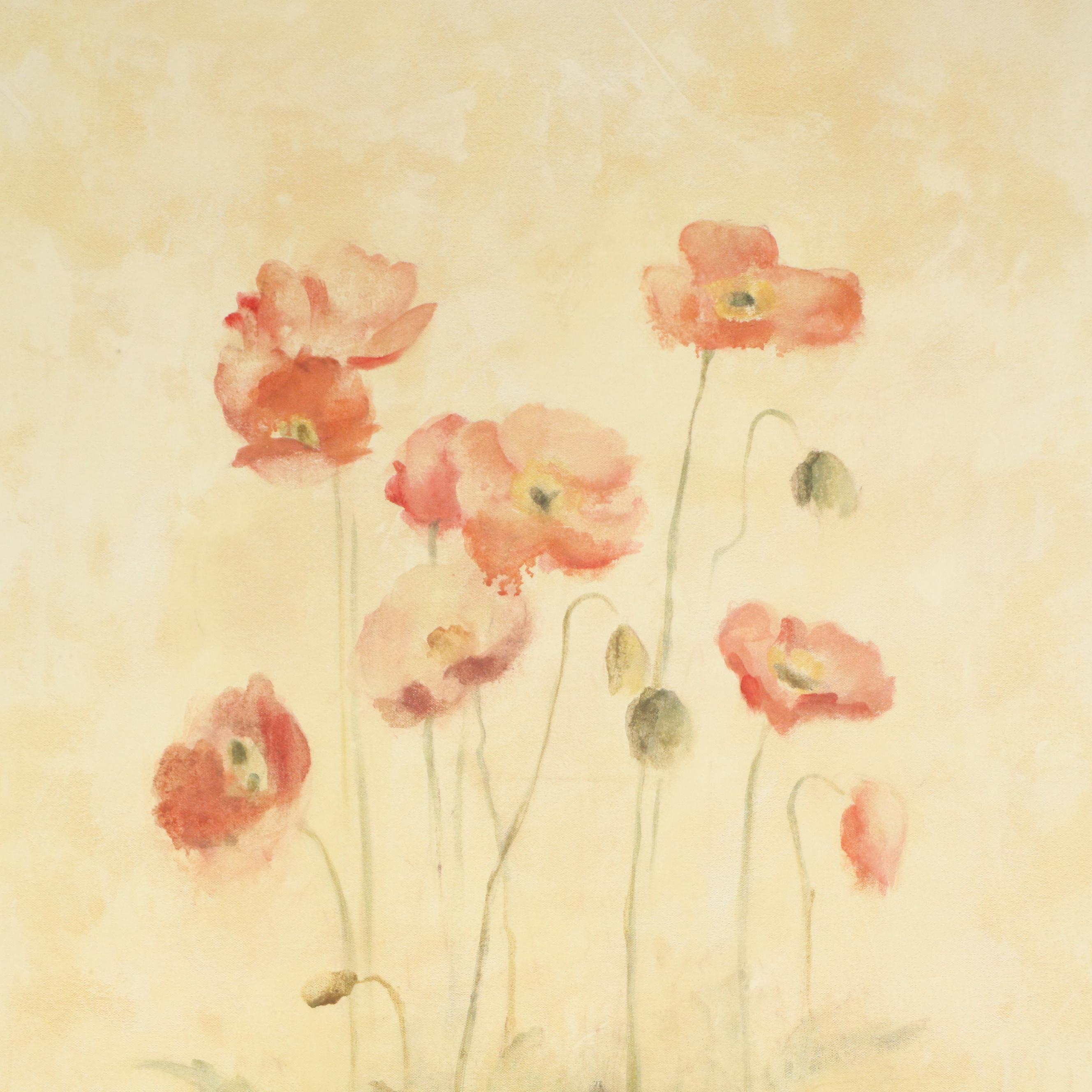Offset Lithograph After Cheri Blum "Sunshine Poppies"