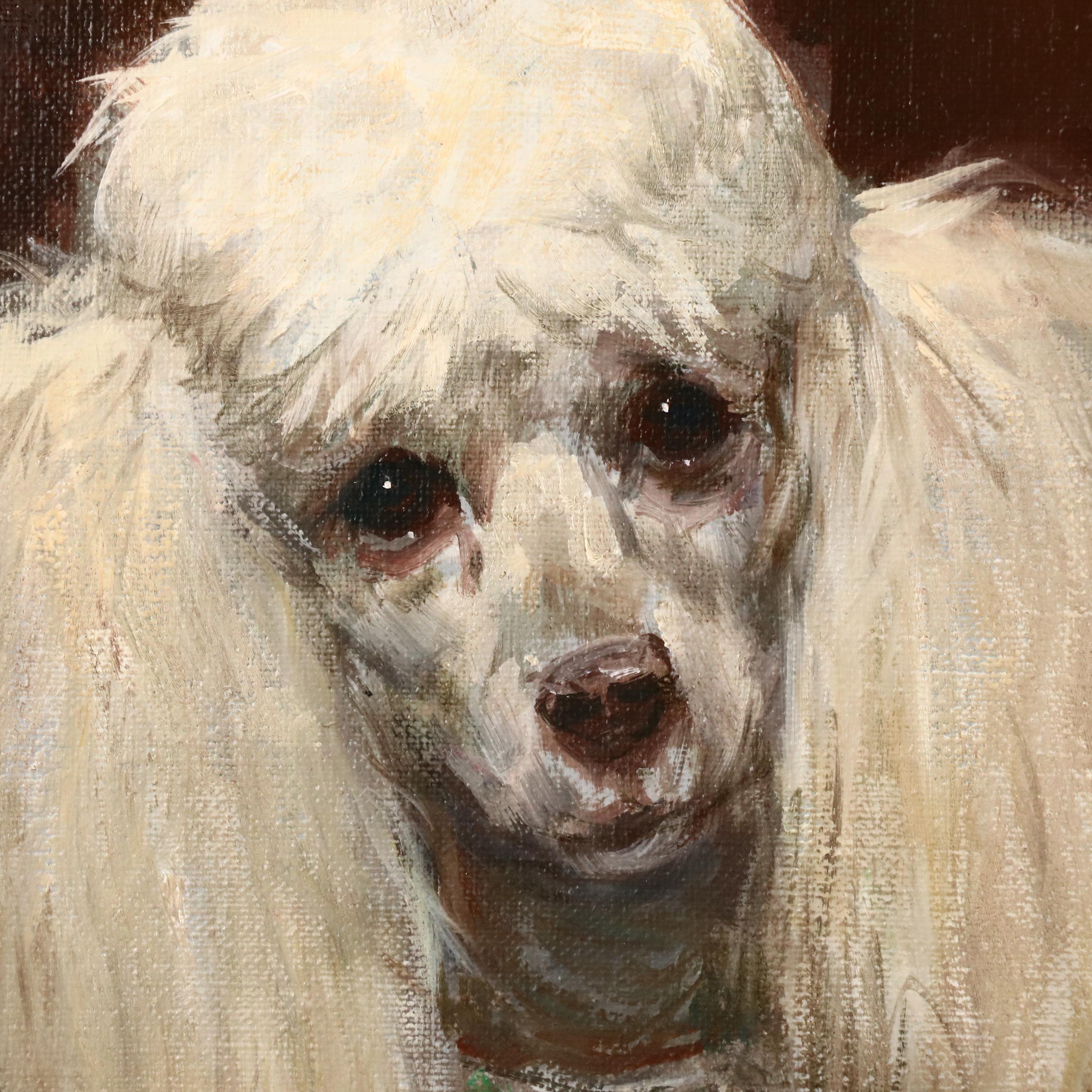 Lajos Markos Poodle Portrait Oil Paintings "Honey Bear"