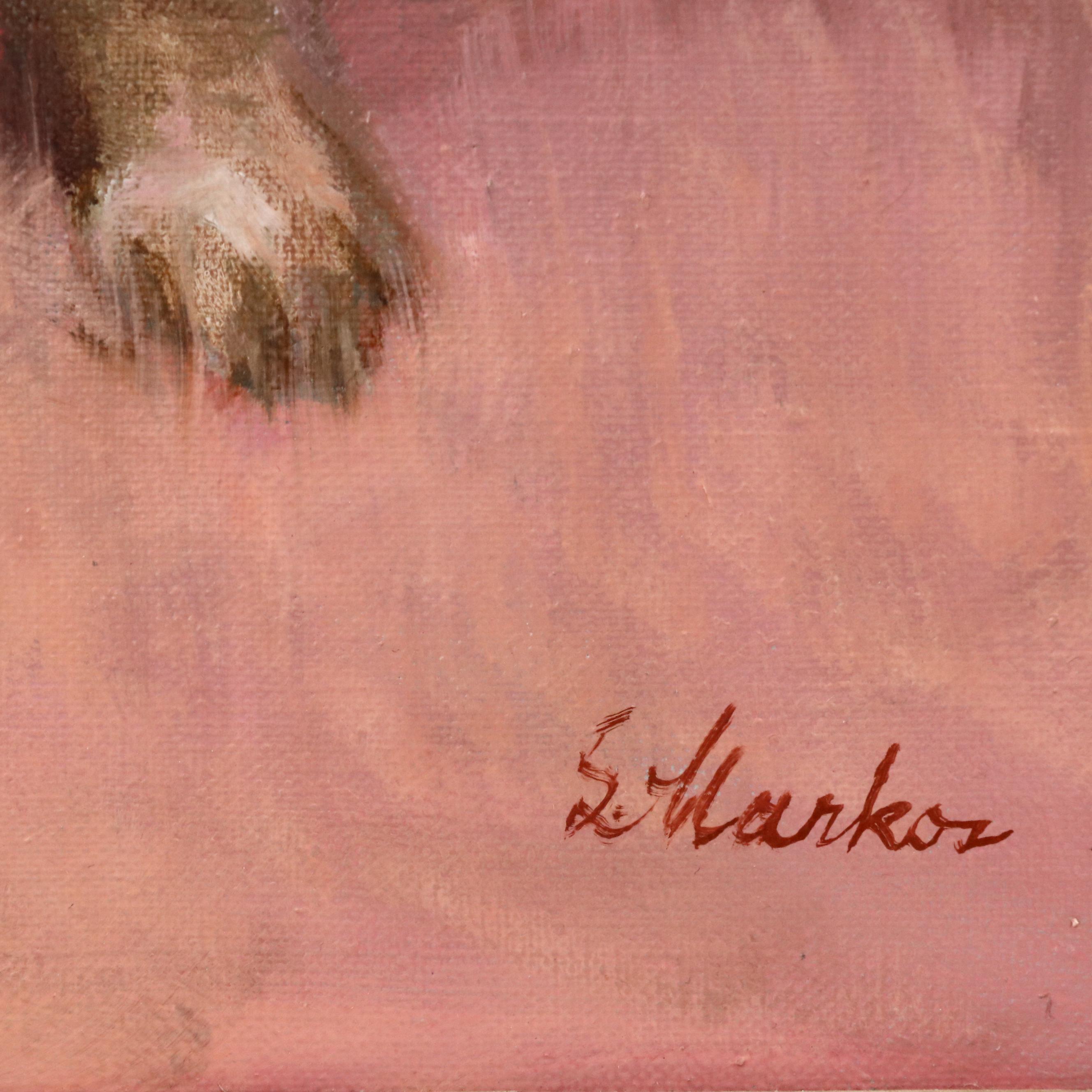 Lajos Markos Poodle Portrait Oil Paintings "Honey Bear"