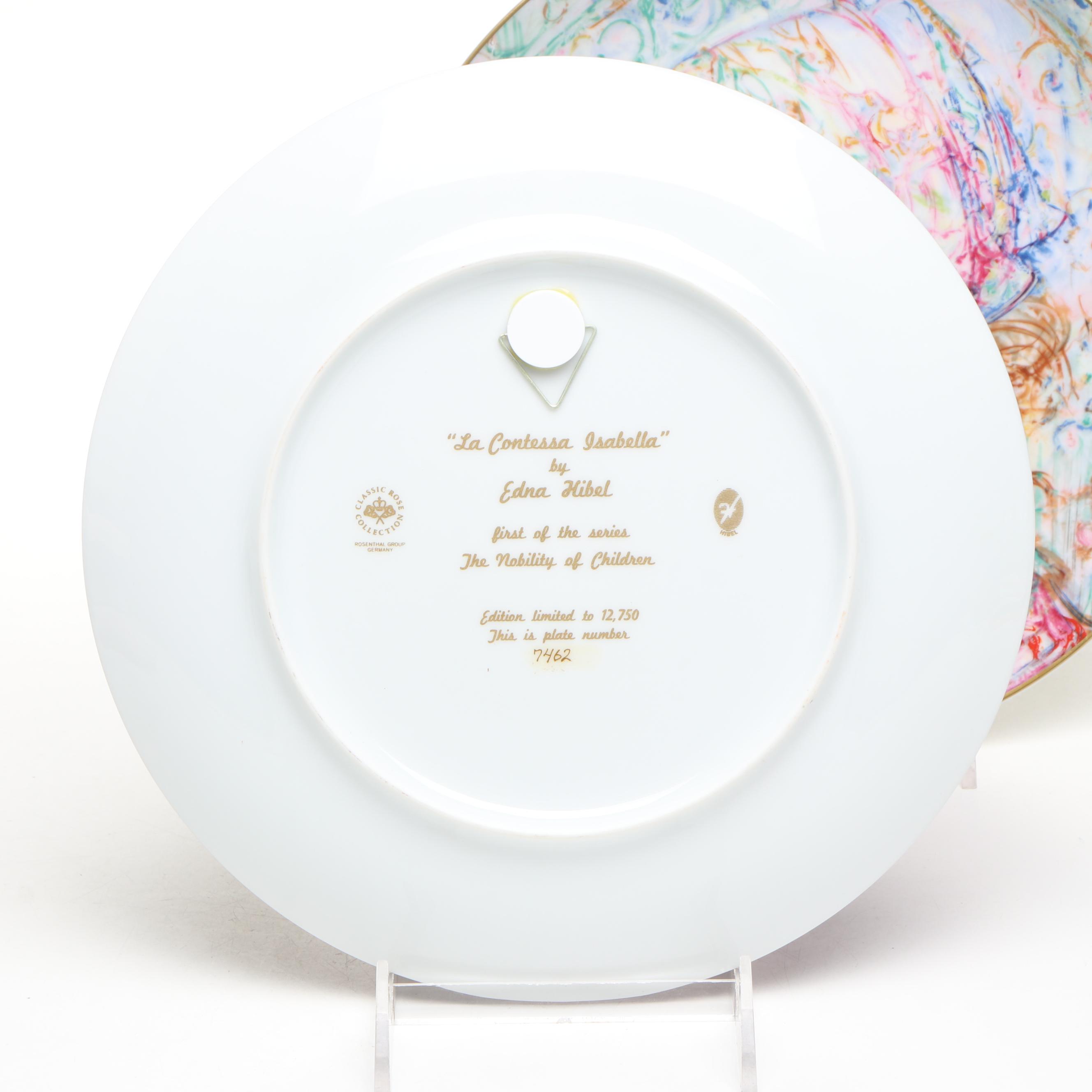 Edna Hibel "Allegro" and "Edna's Music" Porcelain Plates with More