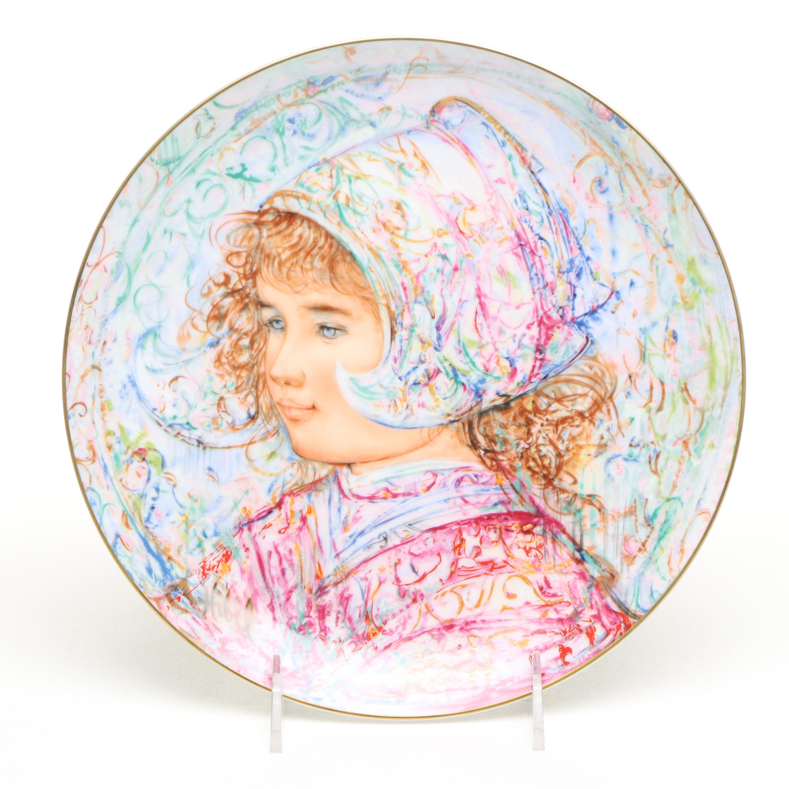Edna Hibel "Allegro" and "Edna's Music" Porcelain Plates with More