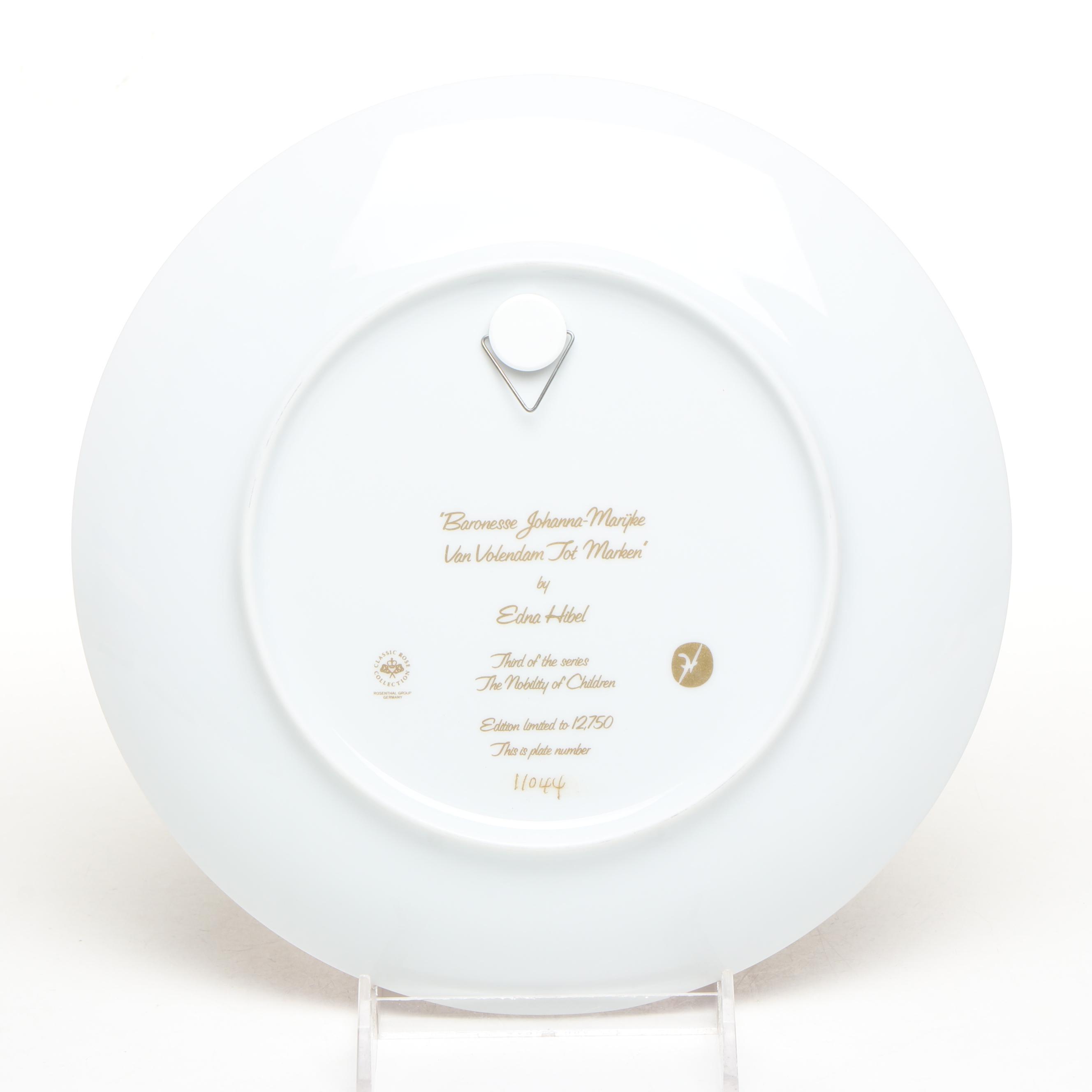 Edna Hibel "Allegro" and "Edna's Music" Porcelain Plates with More