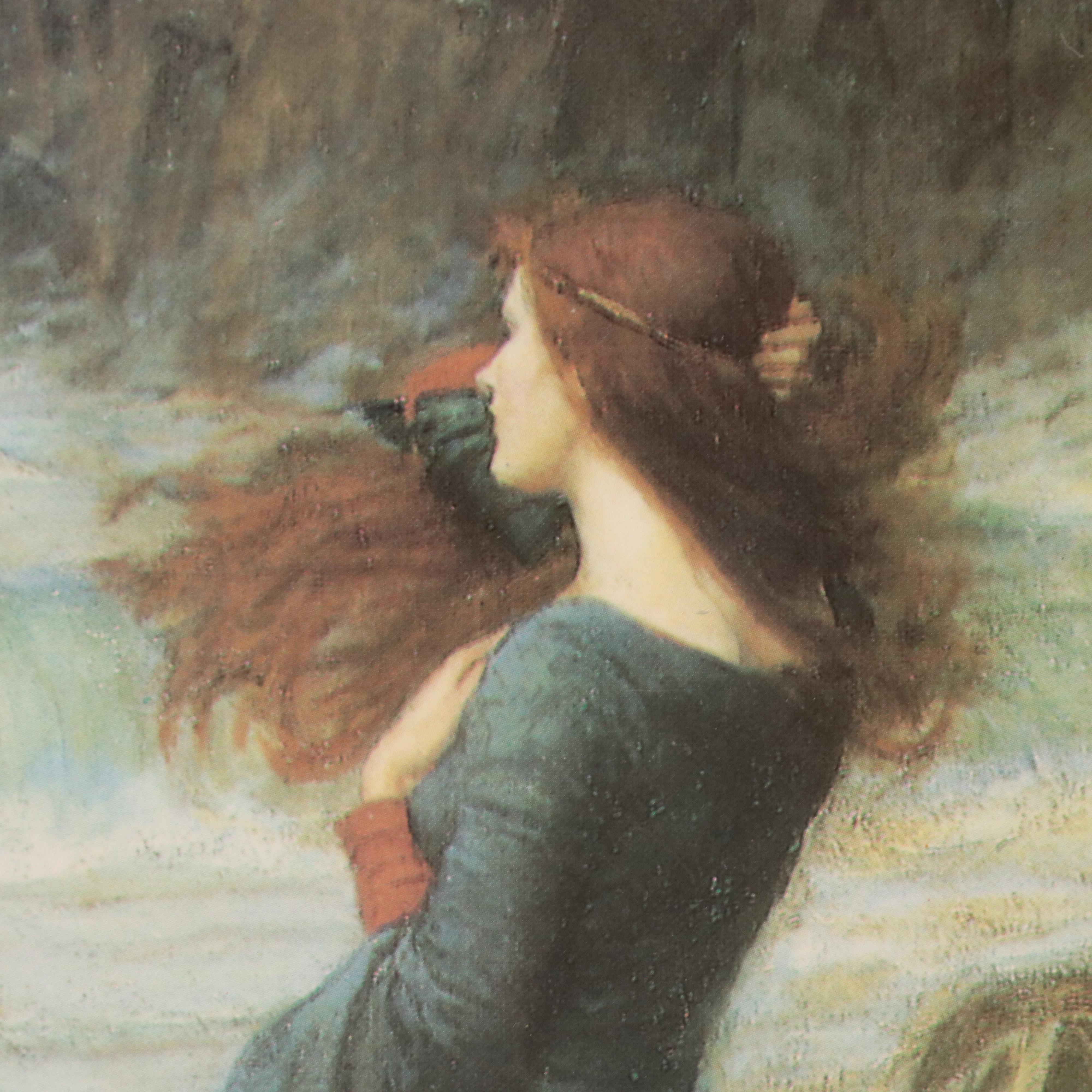 Offset Lithograph After John William Waterhouse "Miranda - The Tempest"