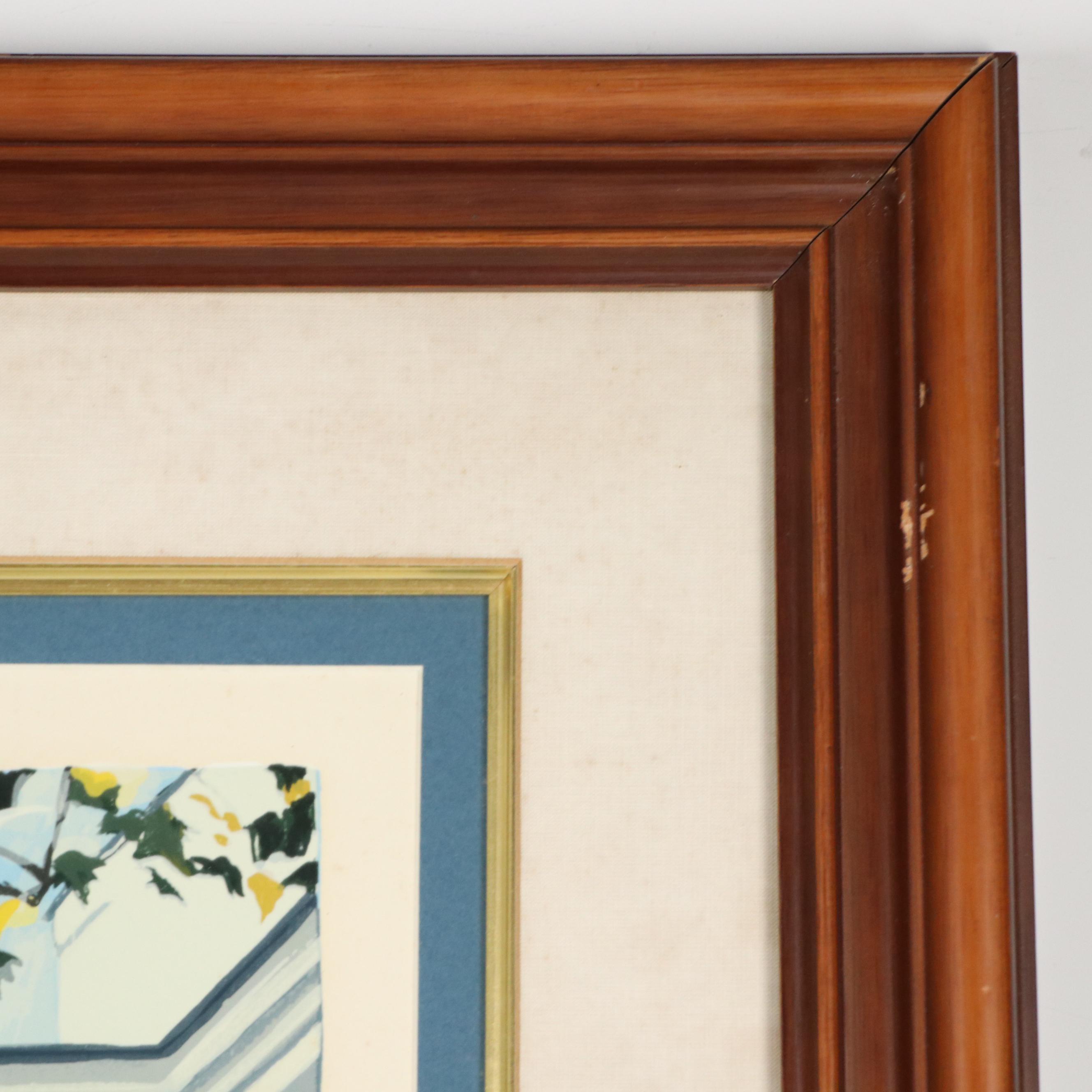 Susan Rios Serigraph "Main Street," Circa 1986