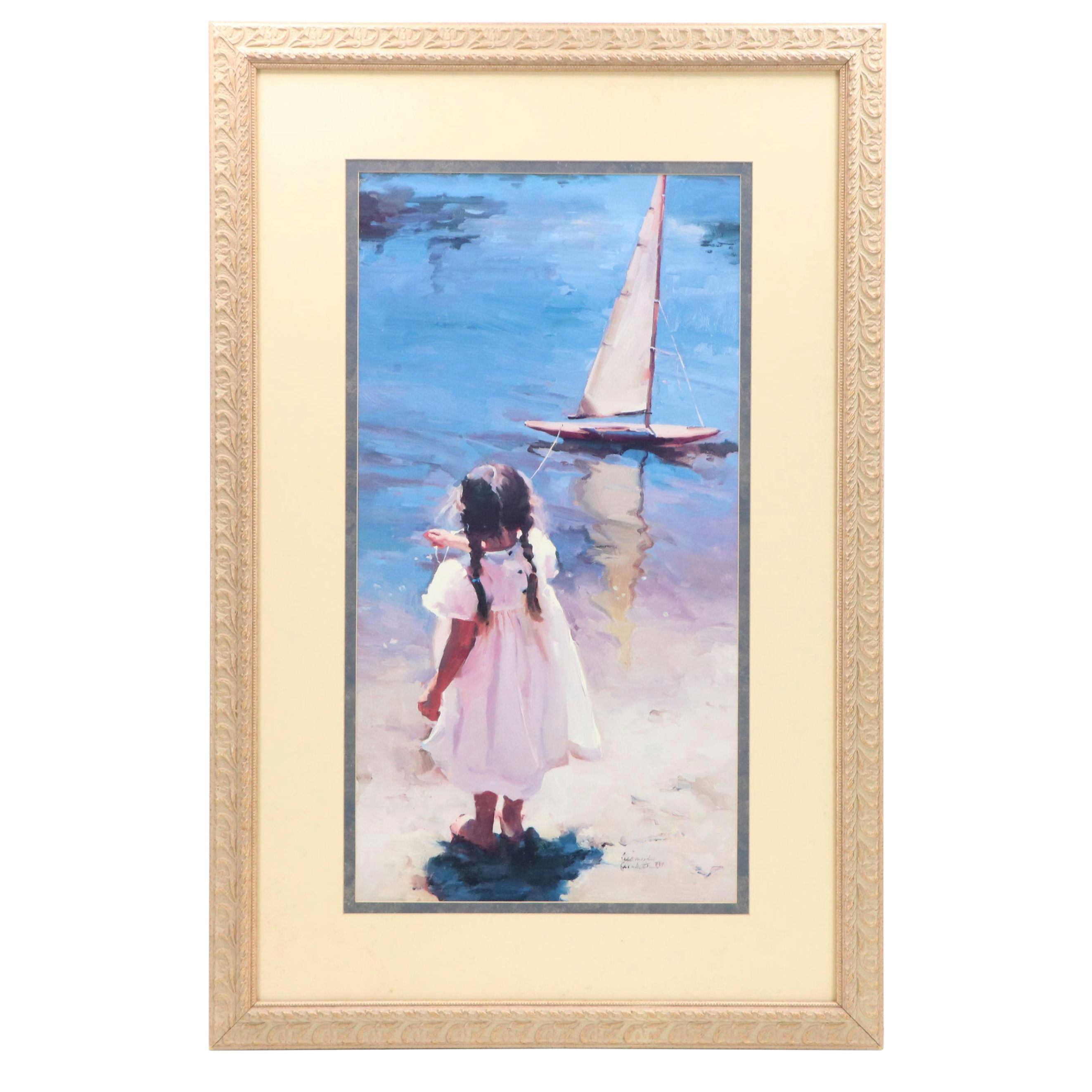 Offset Lithograph After Nancy Crookston "Sail Away"