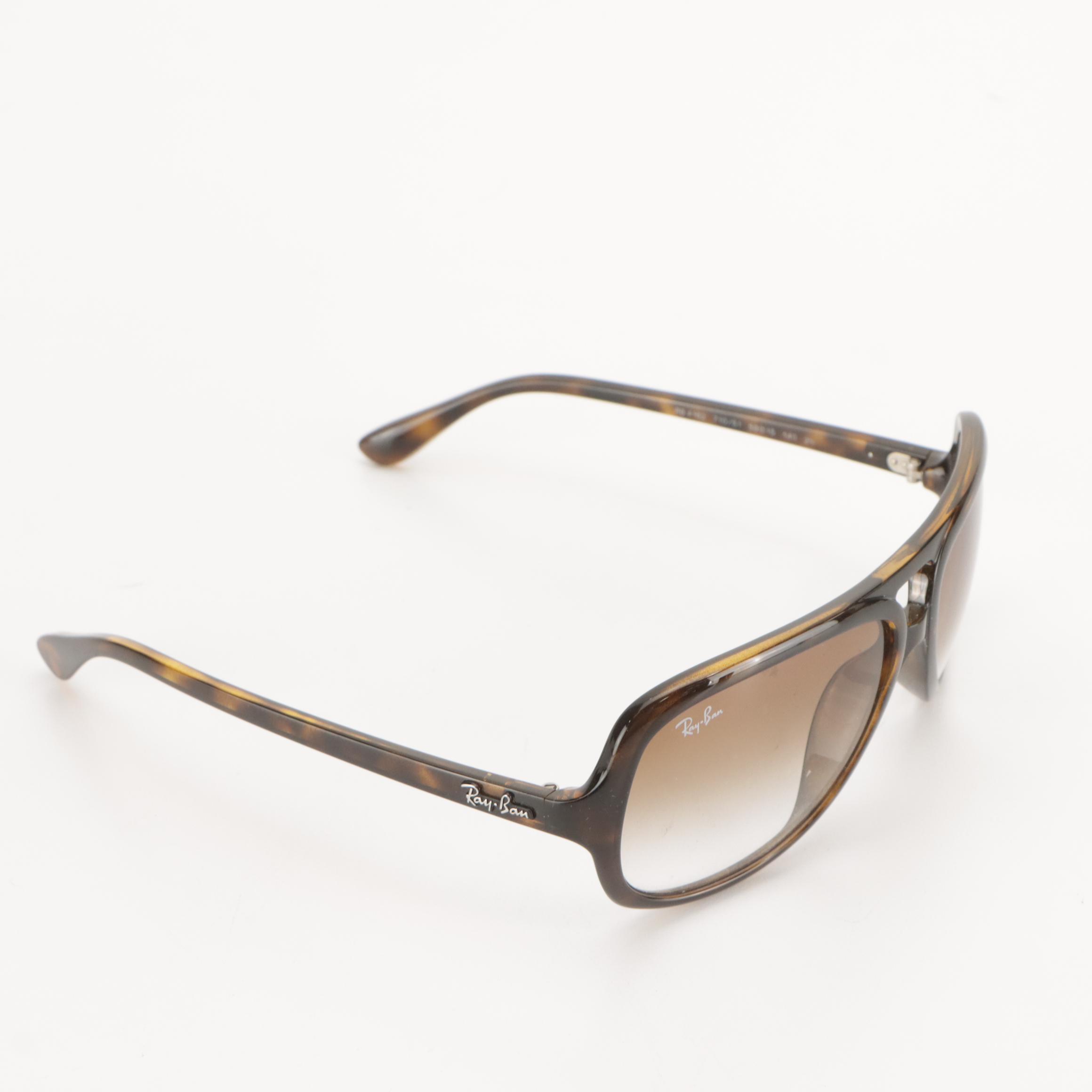 Ray-Ban RB4162 Havana Aviator and RB3268 Shield Sunglasses