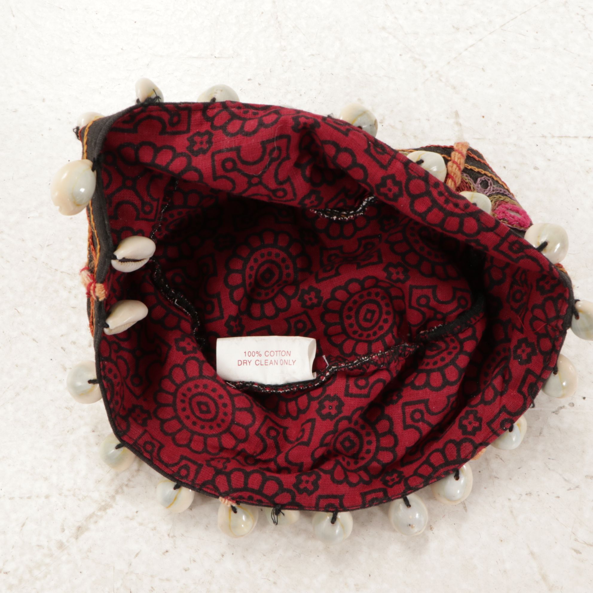 Indian Patchwork Embroidery and Beadwork Quilt, and Hand-Stitched Turkoman Hat