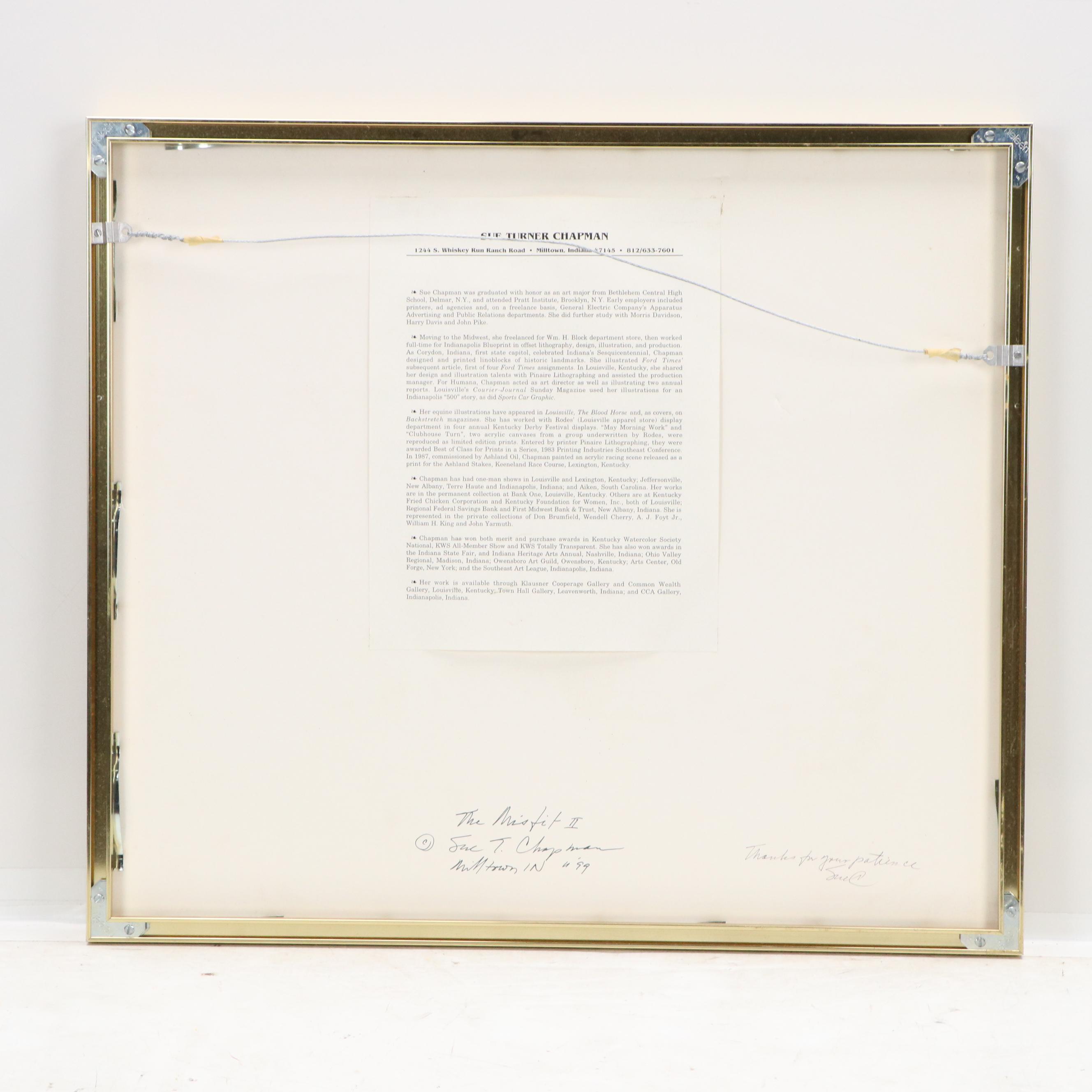 Sue Chapman Watercolor Painting "The Misfit II," 1999