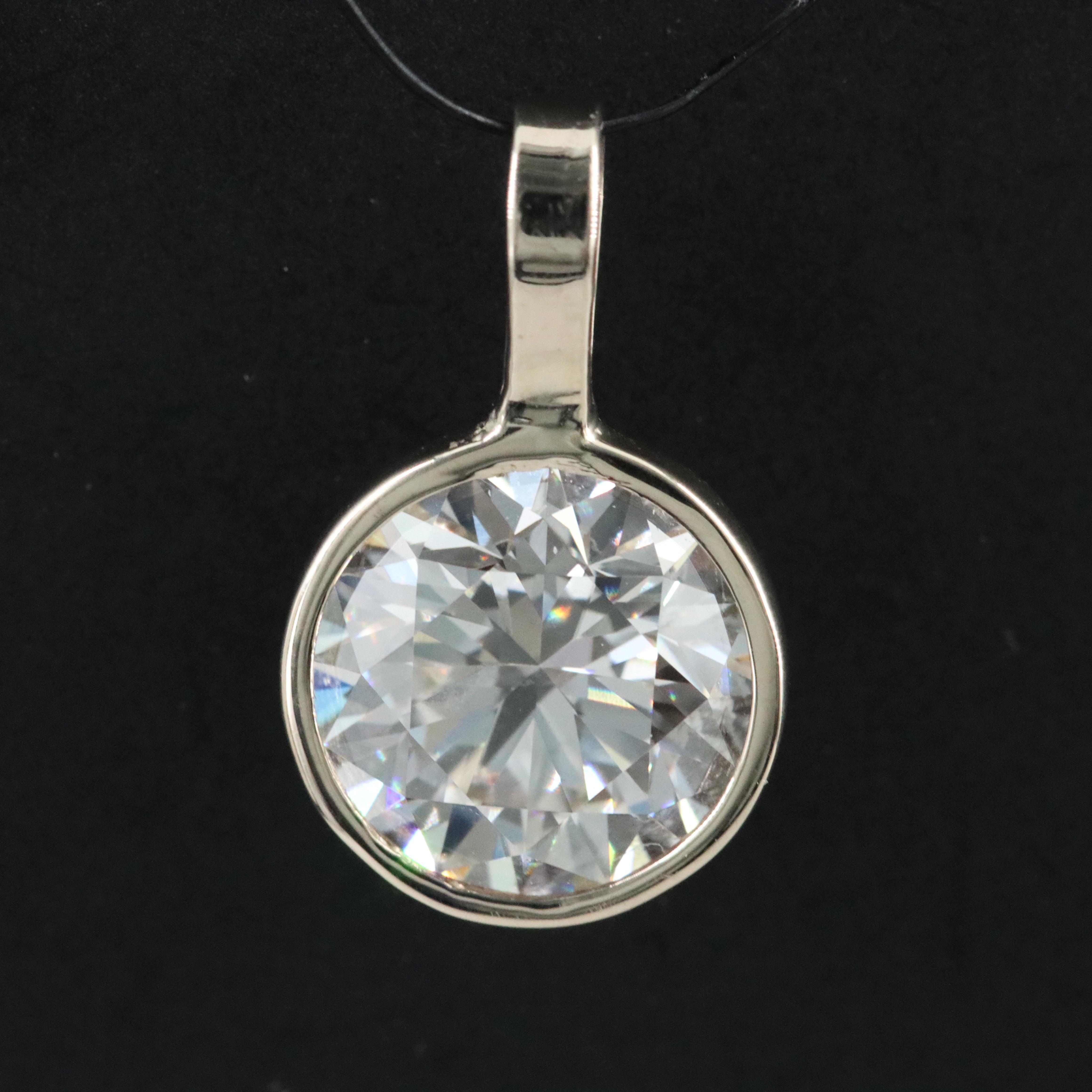 14K 2.07 CT Lab Grown Diamond Pendant with IGI Report