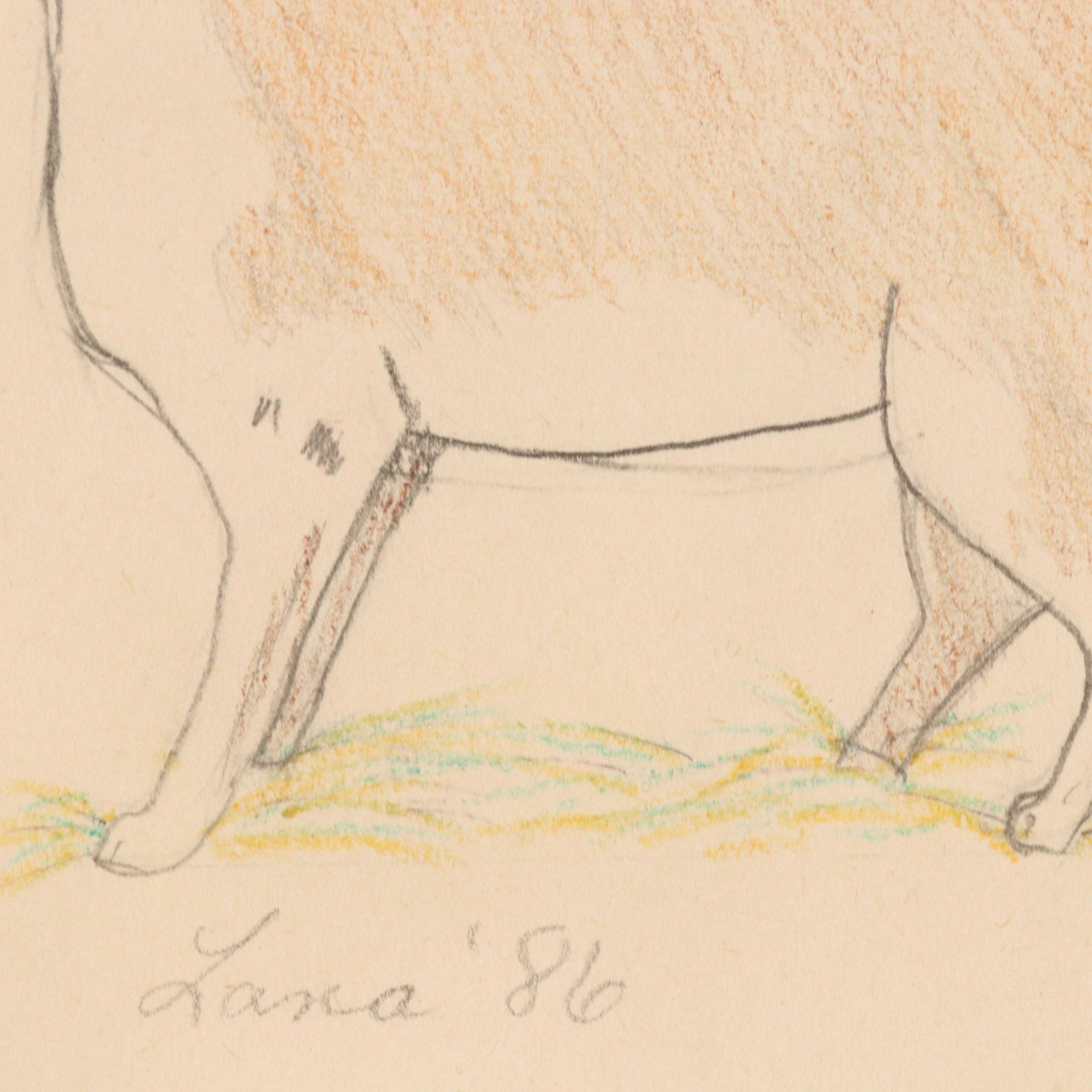 N. A. Noel Offset Lithograph "Calico" and Other Cat-Themed Art, 20th Century