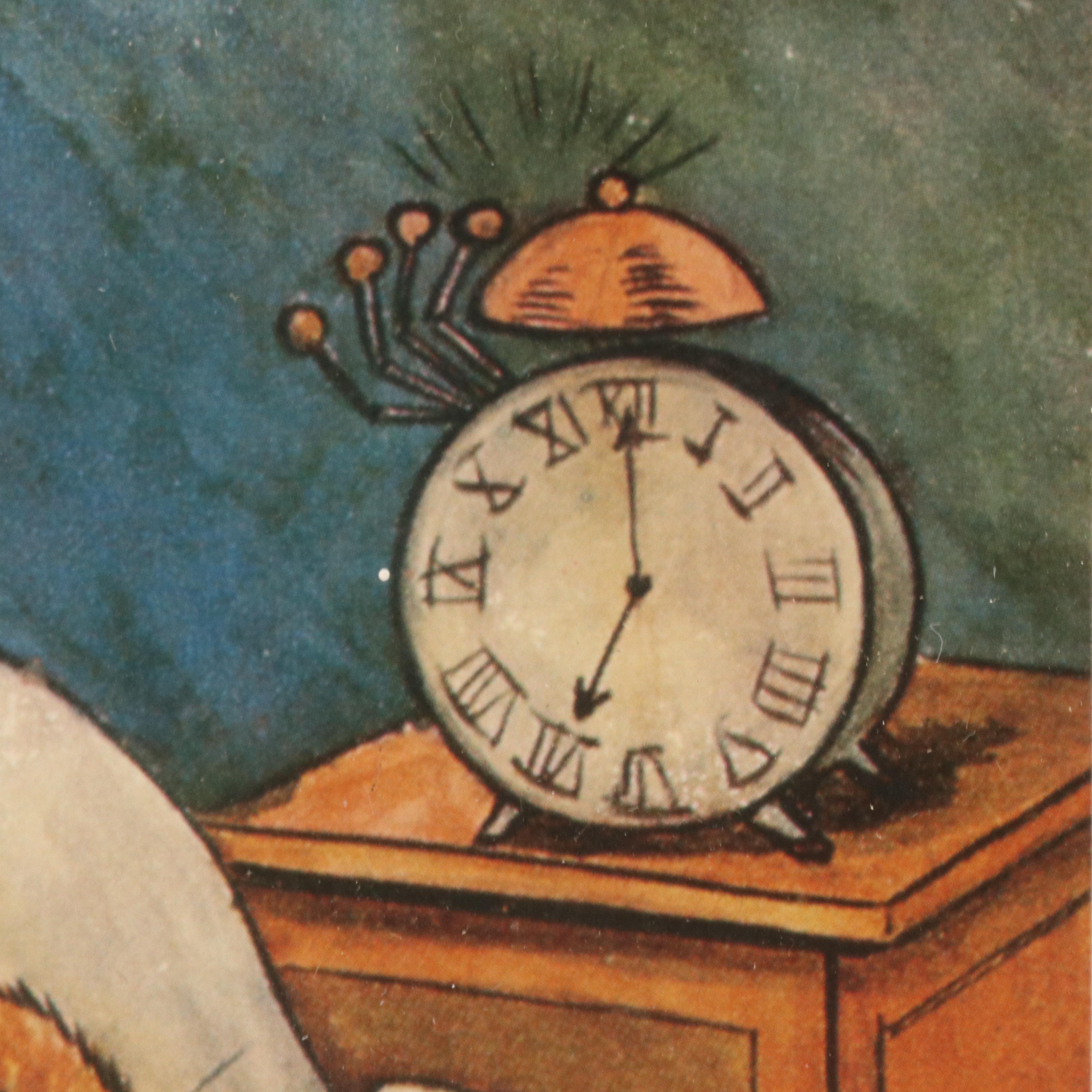 N. A. Noel Offset Lithograph "Calico" and Other Cat-Themed Art, 20th Century