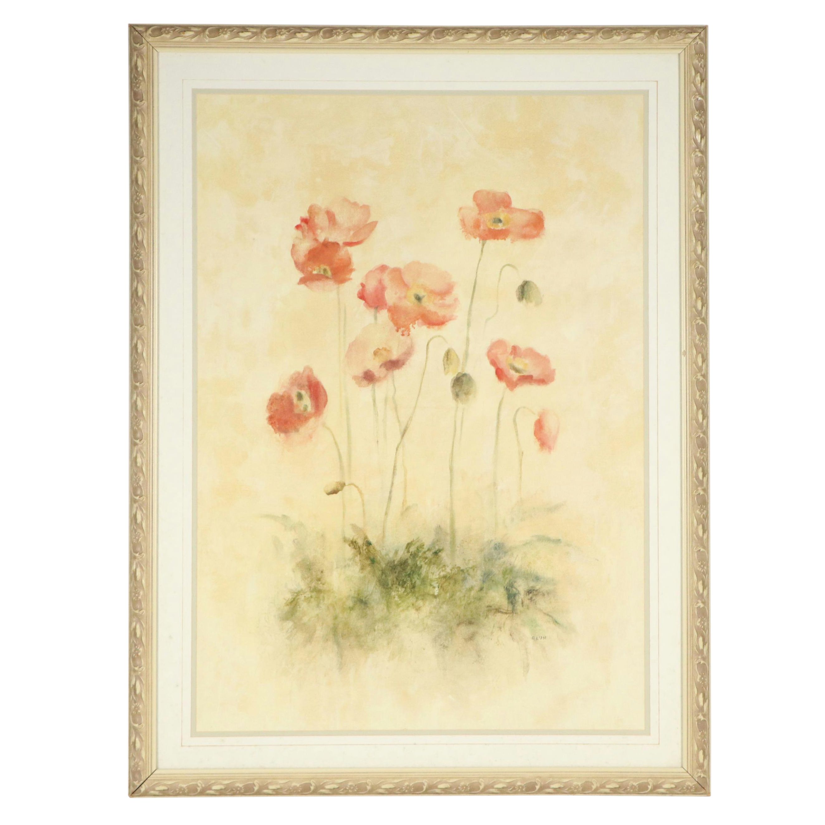 Offset Lithograph After Cheri Blum "Sunshine Poppies"