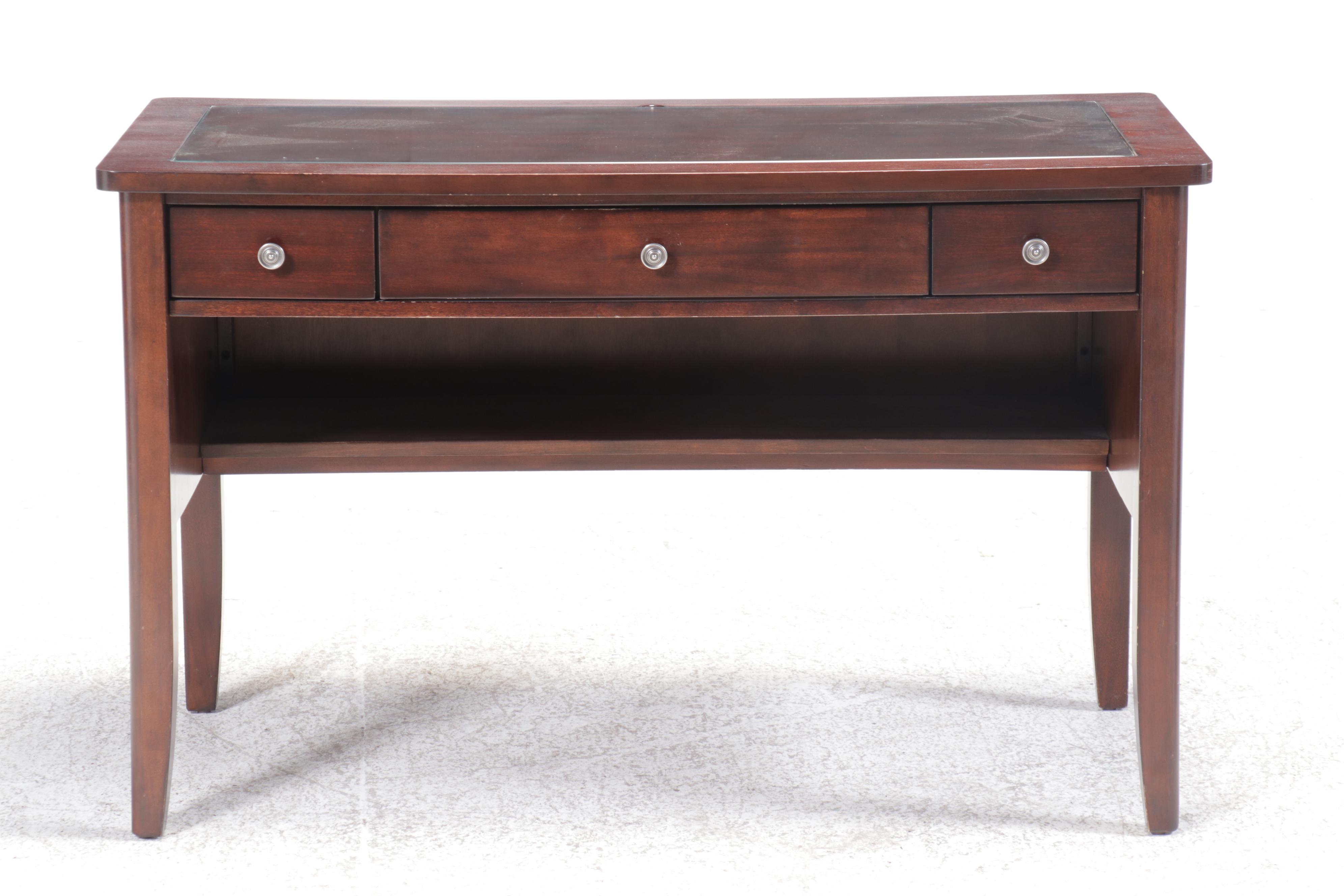 Mahogany Finish Computer Desk with Office Chair