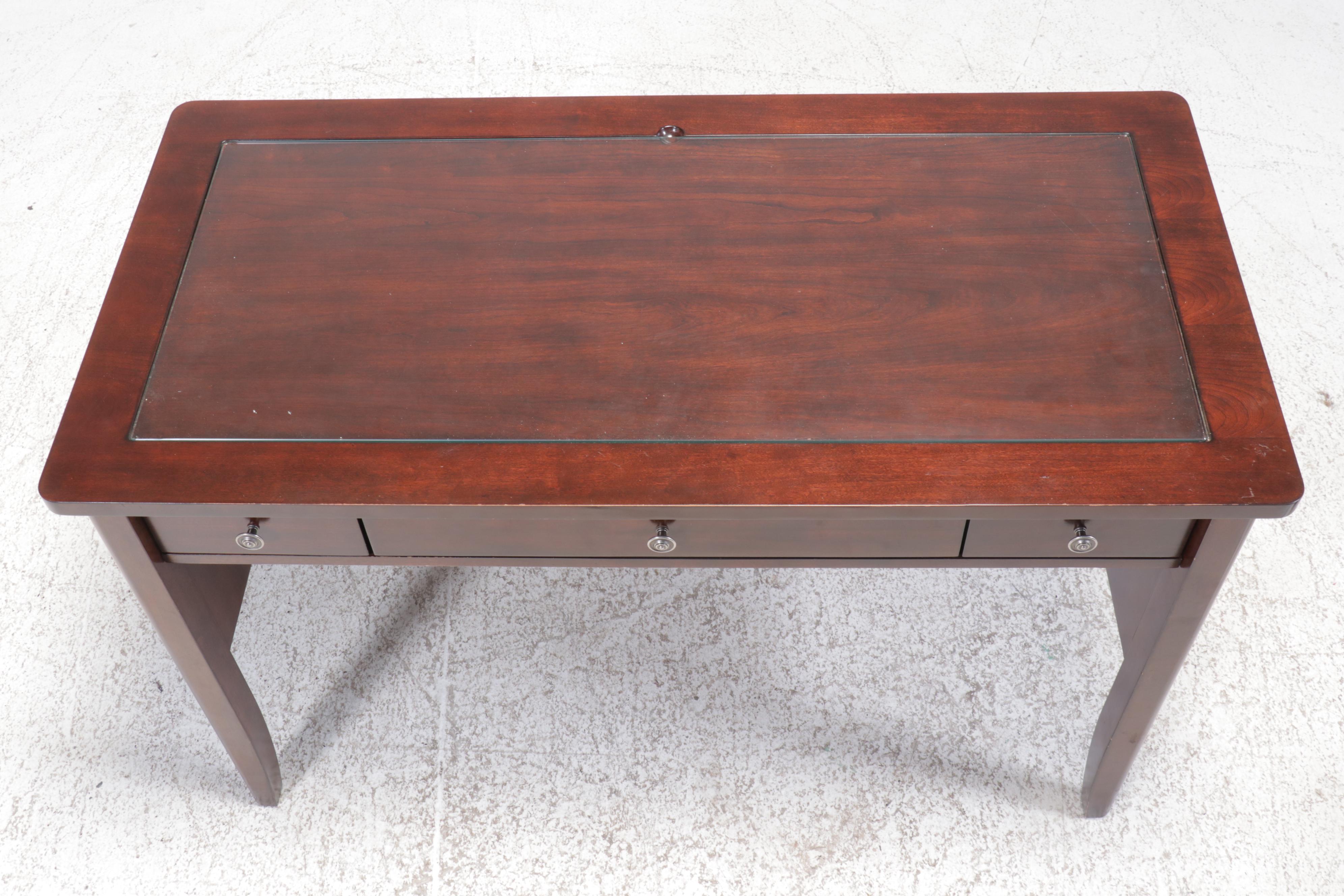 Mahogany Finish Computer Desk with Office Chair