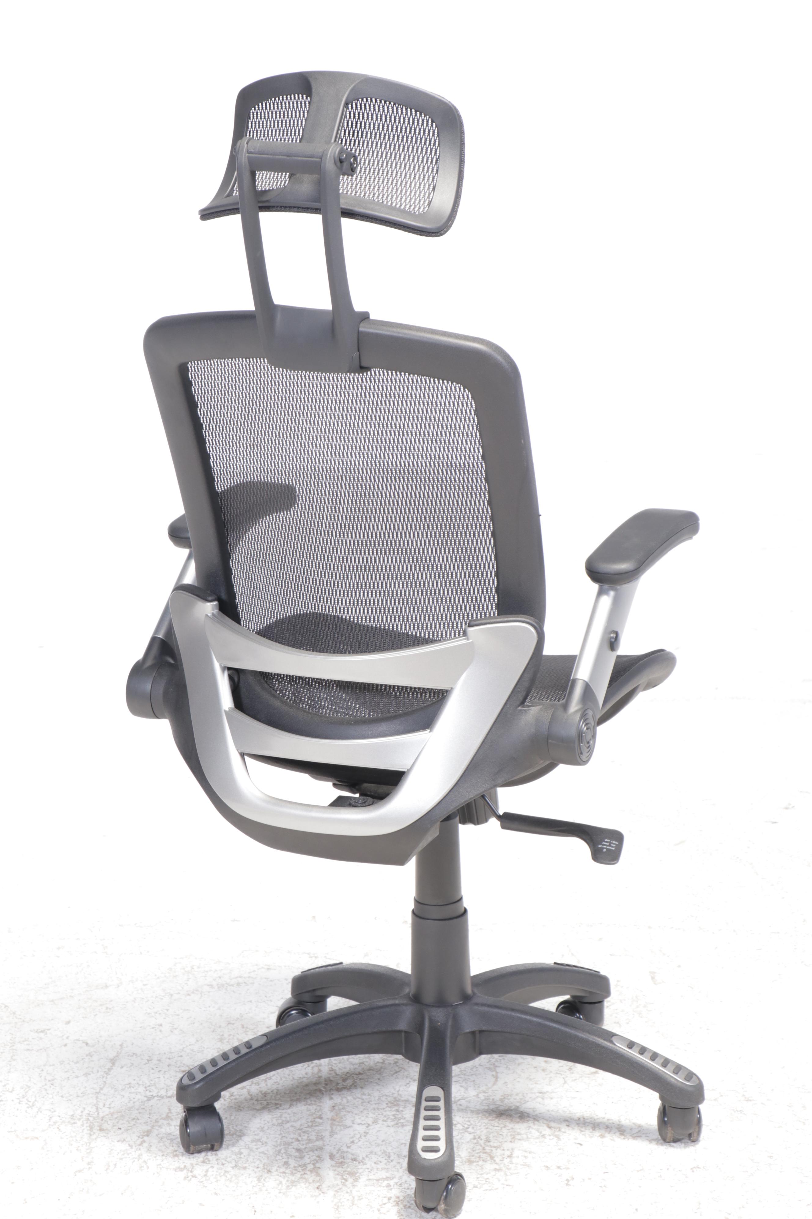 Mahogany Finish Computer Desk with Office Chair