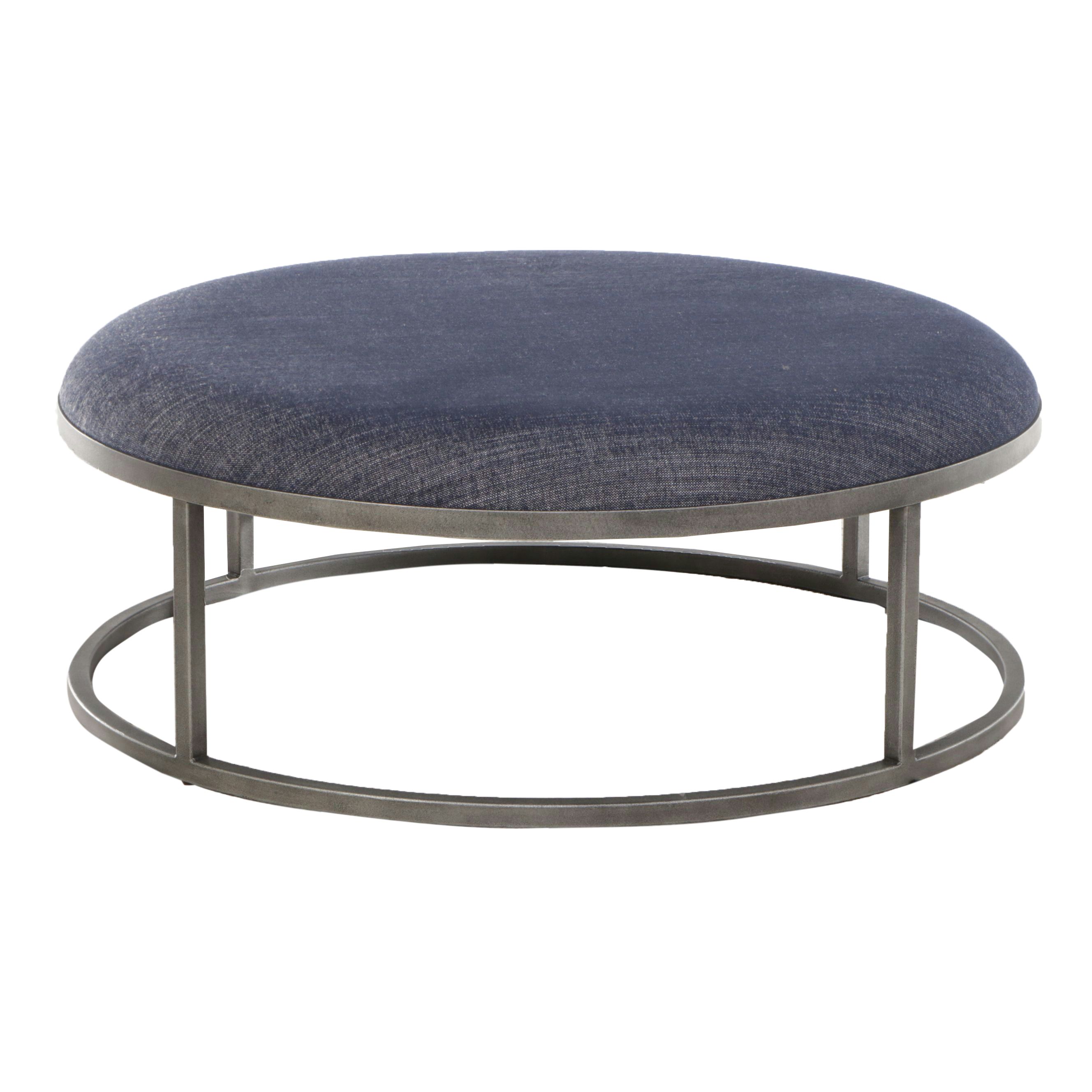 Arhaus Contemporary Circular Upholstered Ottoman