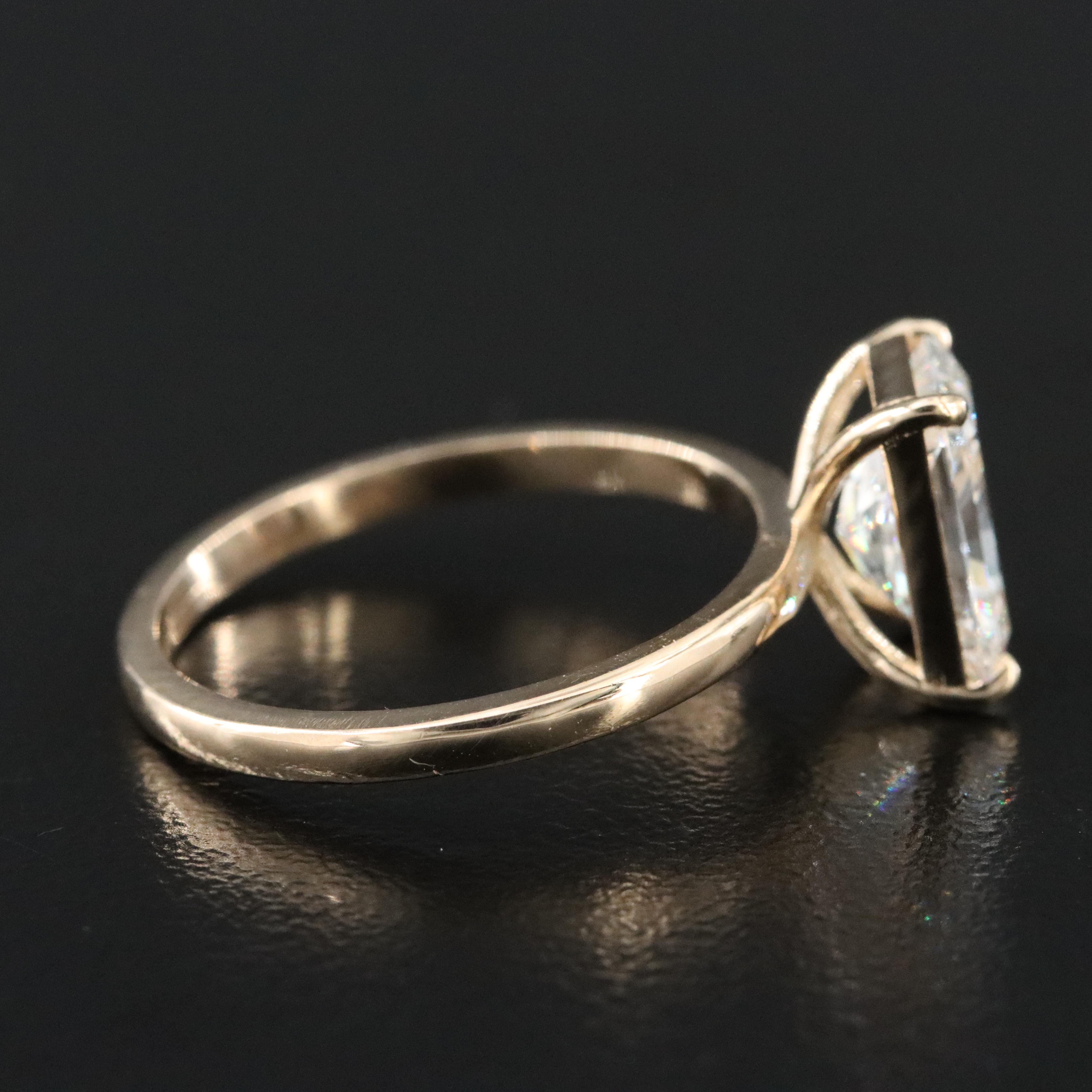 14K 2.07 CT Lab Grown Diamond Solitaire Ring with IGI Report