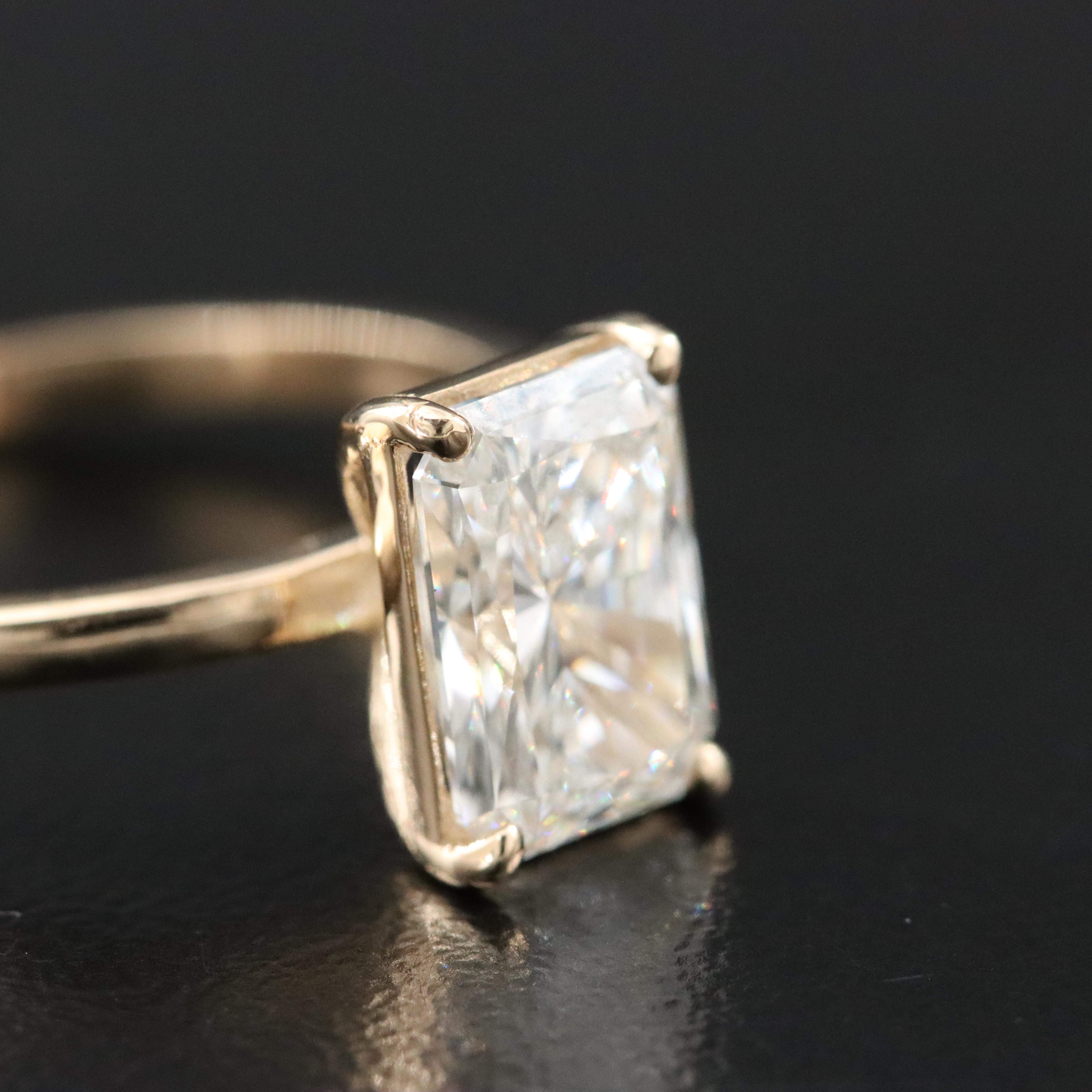 14K 2.07 CT Lab Grown Diamond Solitaire Ring with IGI Report