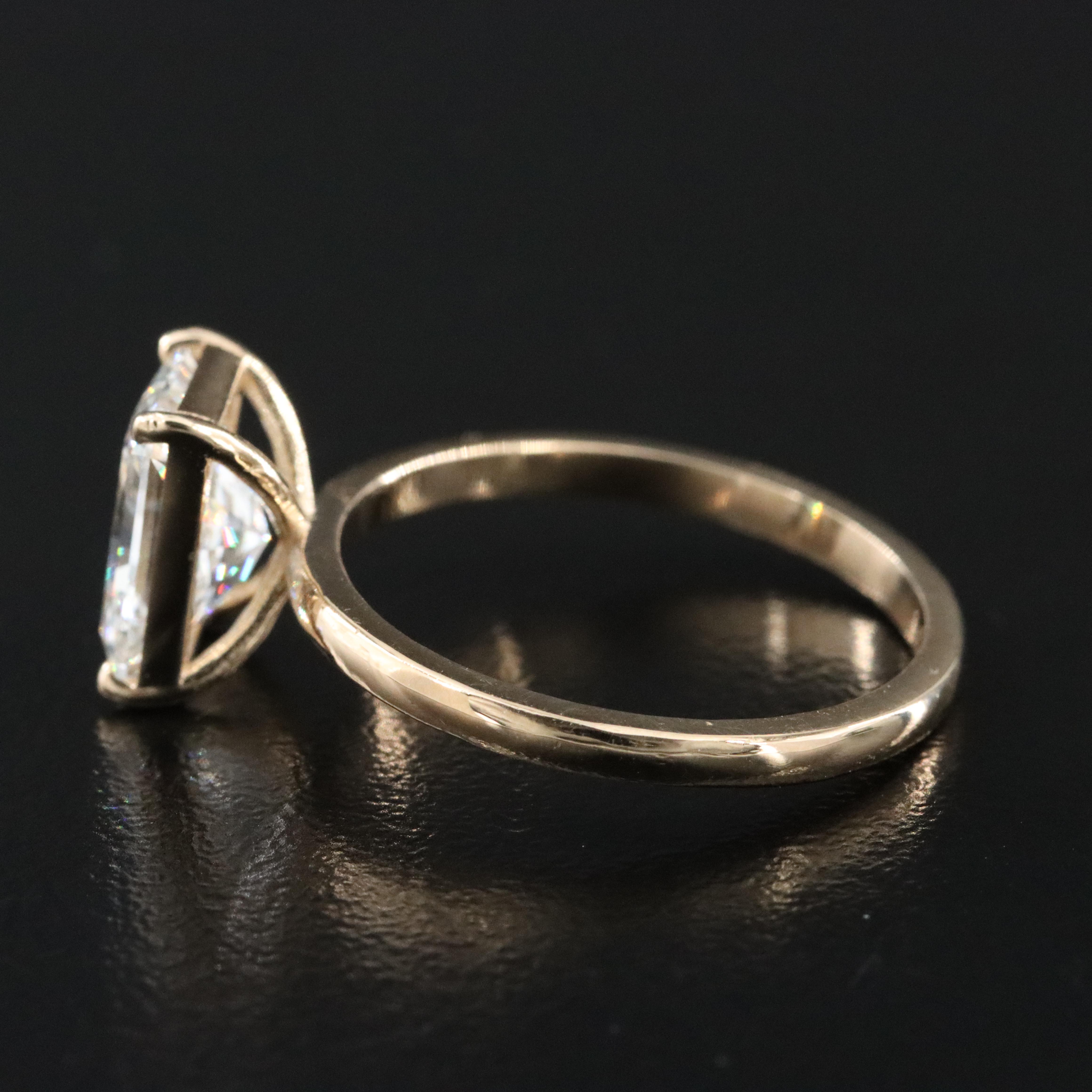 14K 2.07 CT Lab Grown Diamond Solitaire Ring with IGI Report