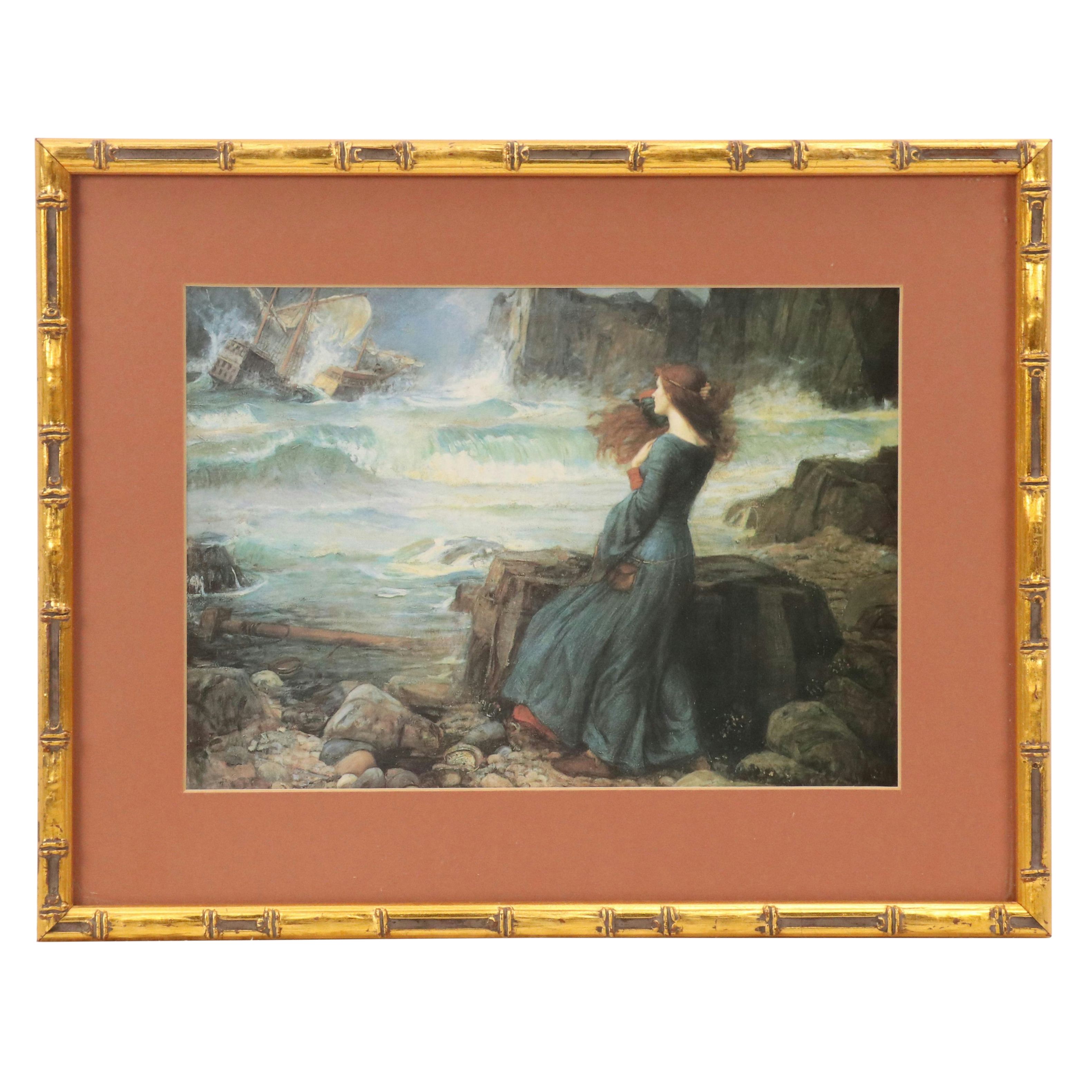 Offset Lithograph After John William Waterhouse "Miranda - The Tempest"
