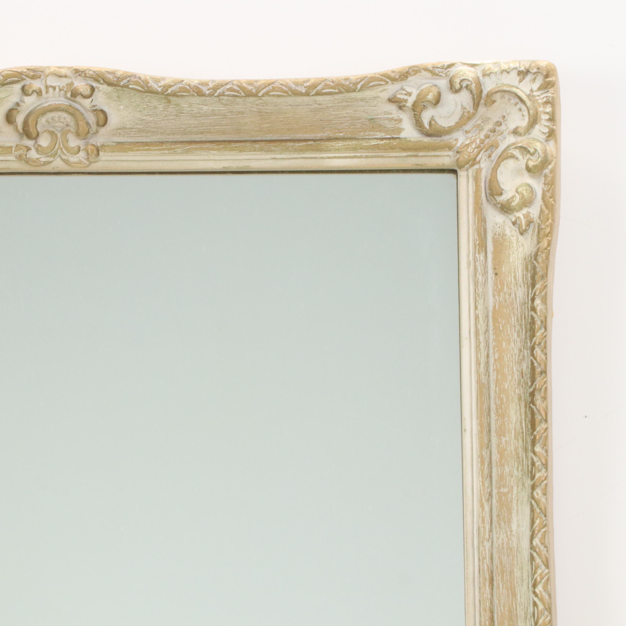 Ornate Rectangular Giltwood Wall Mirror, 20th Century