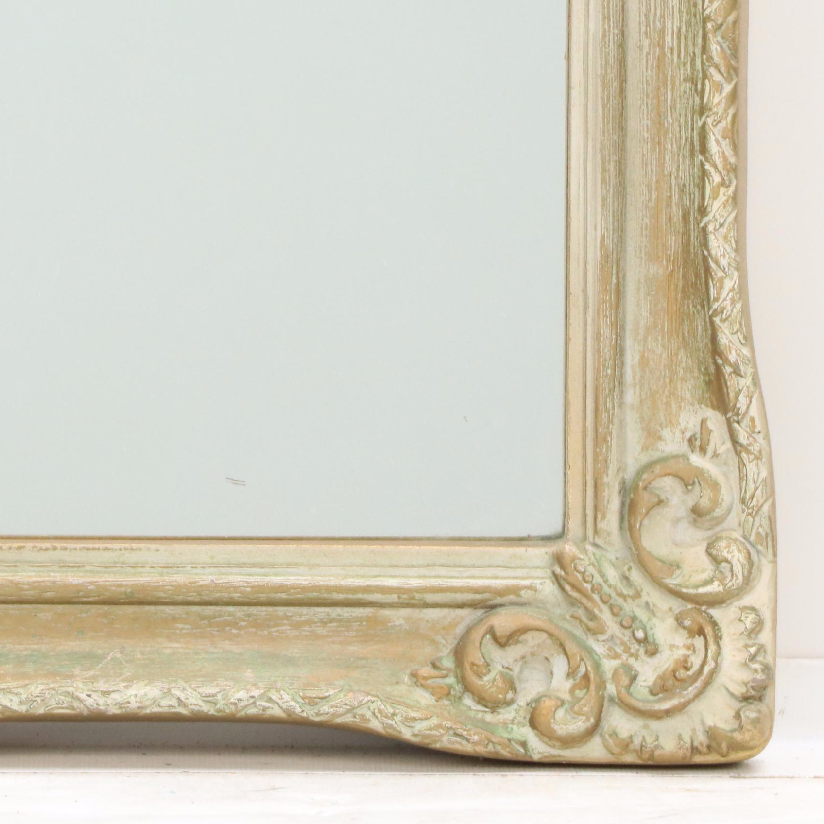 Ornate Rectangular Giltwood Wall Mirror, 20th Century