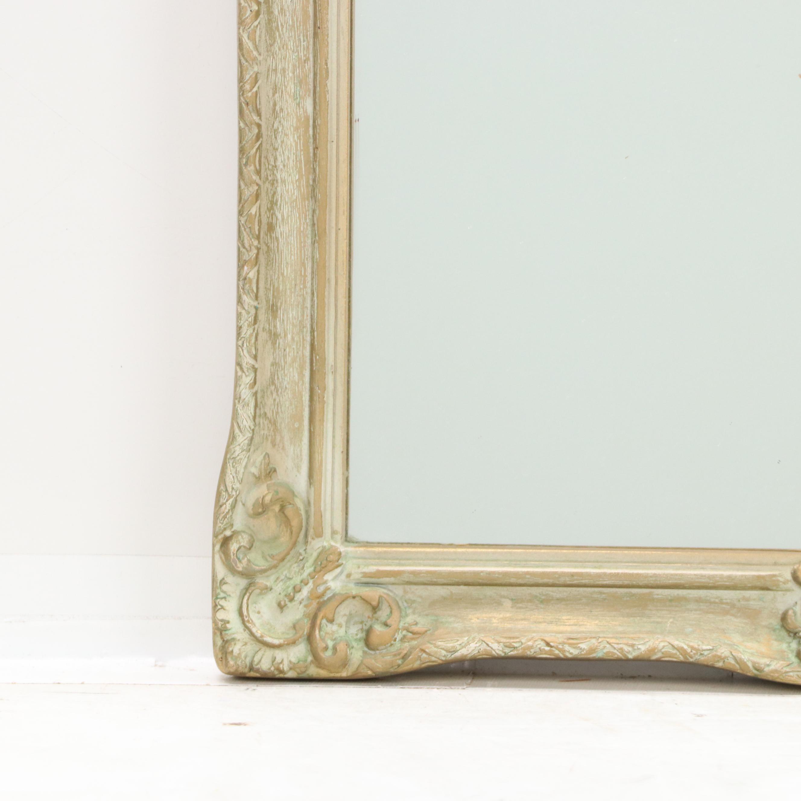 Ornate Rectangular Giltwood Wall Mirror, 20th Century