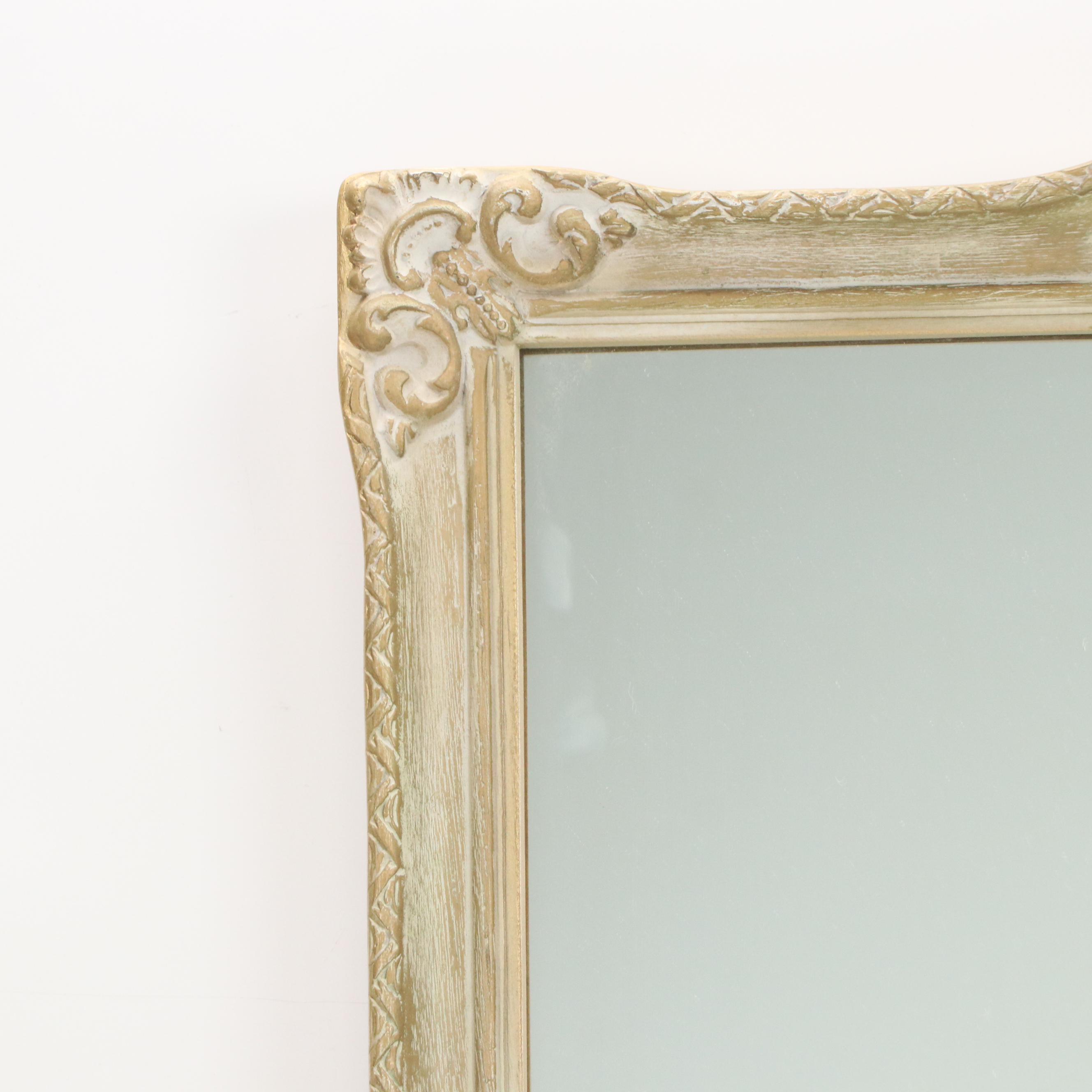 Ornate Rectangular Giltwood Wall Mirror, 20th Century
