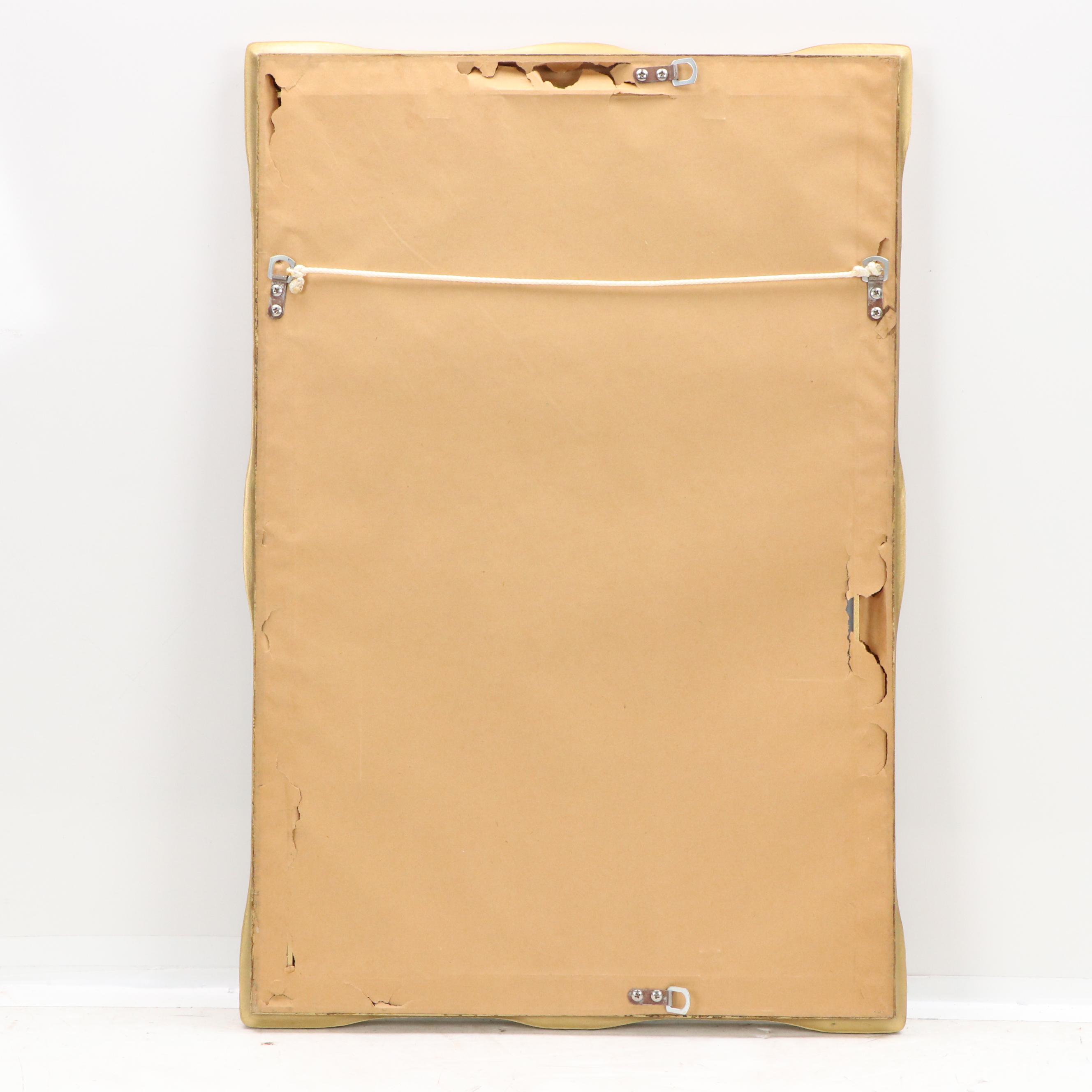 Ornate Rectangular Giltwood Wall Mirror, 20th Century