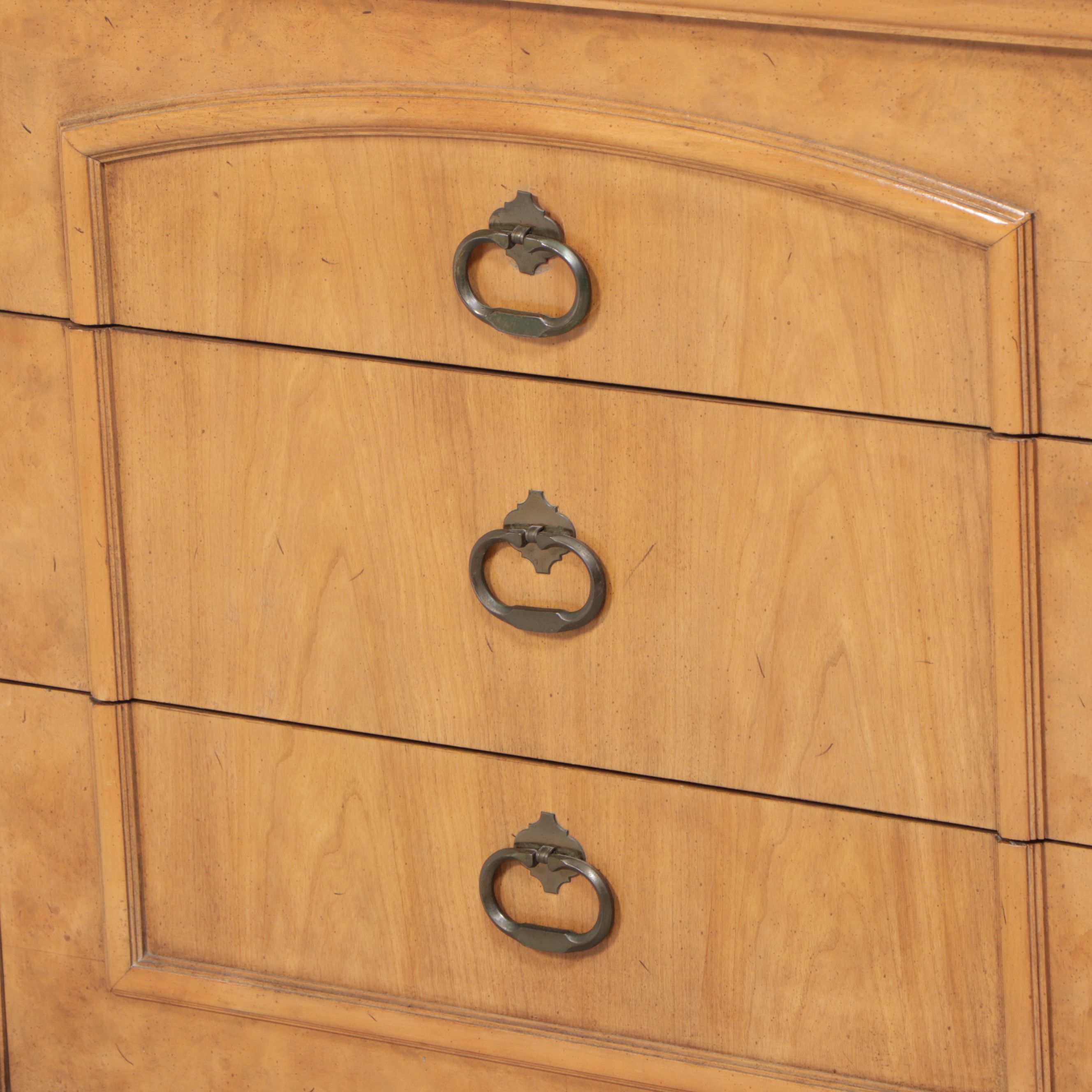 J. B. VanSciver Co. Walnut and Burl Wood Dresser, Mid-20th Century
