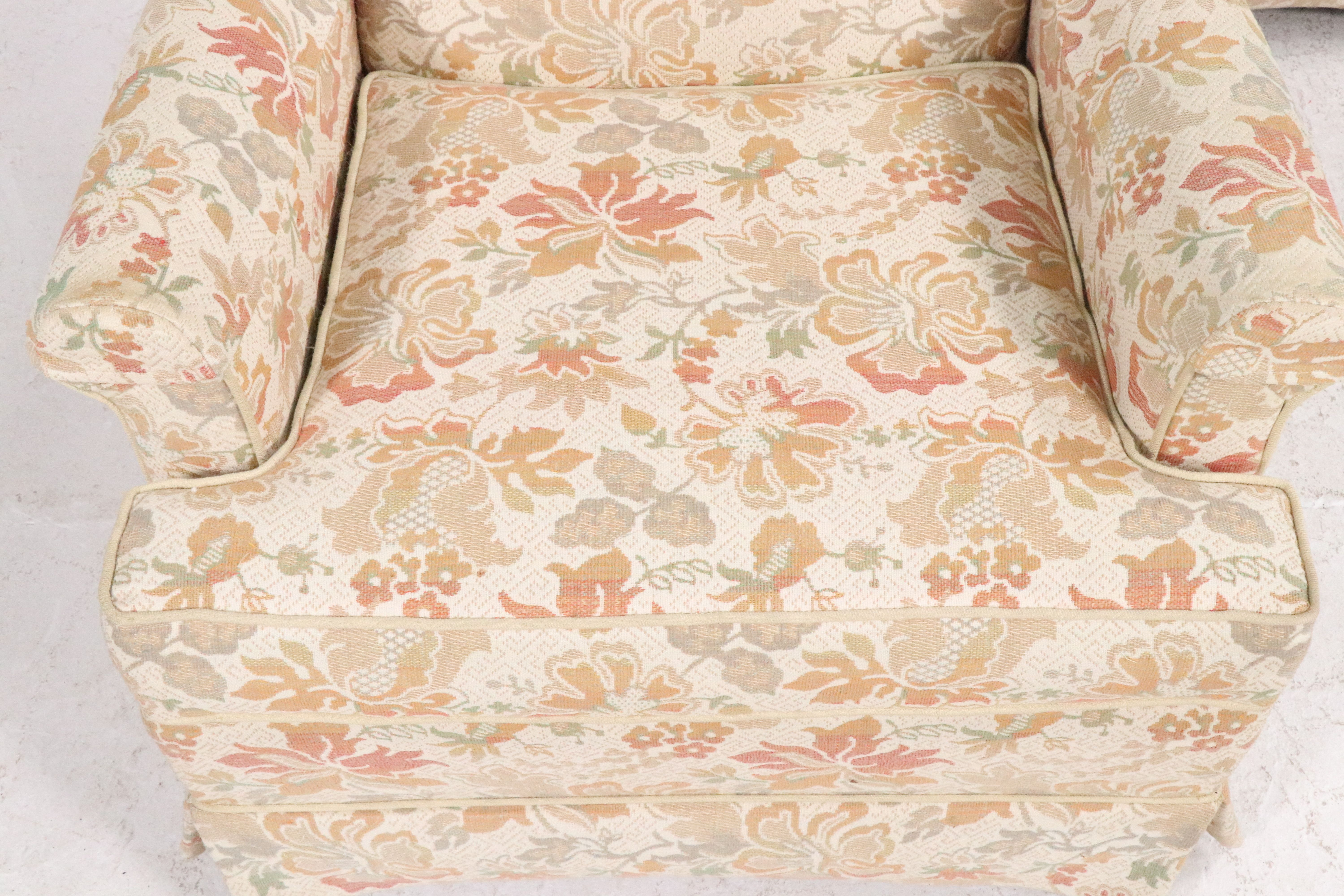 Ethan Allen "Traditional Classics" Floral Upholstered Armchair