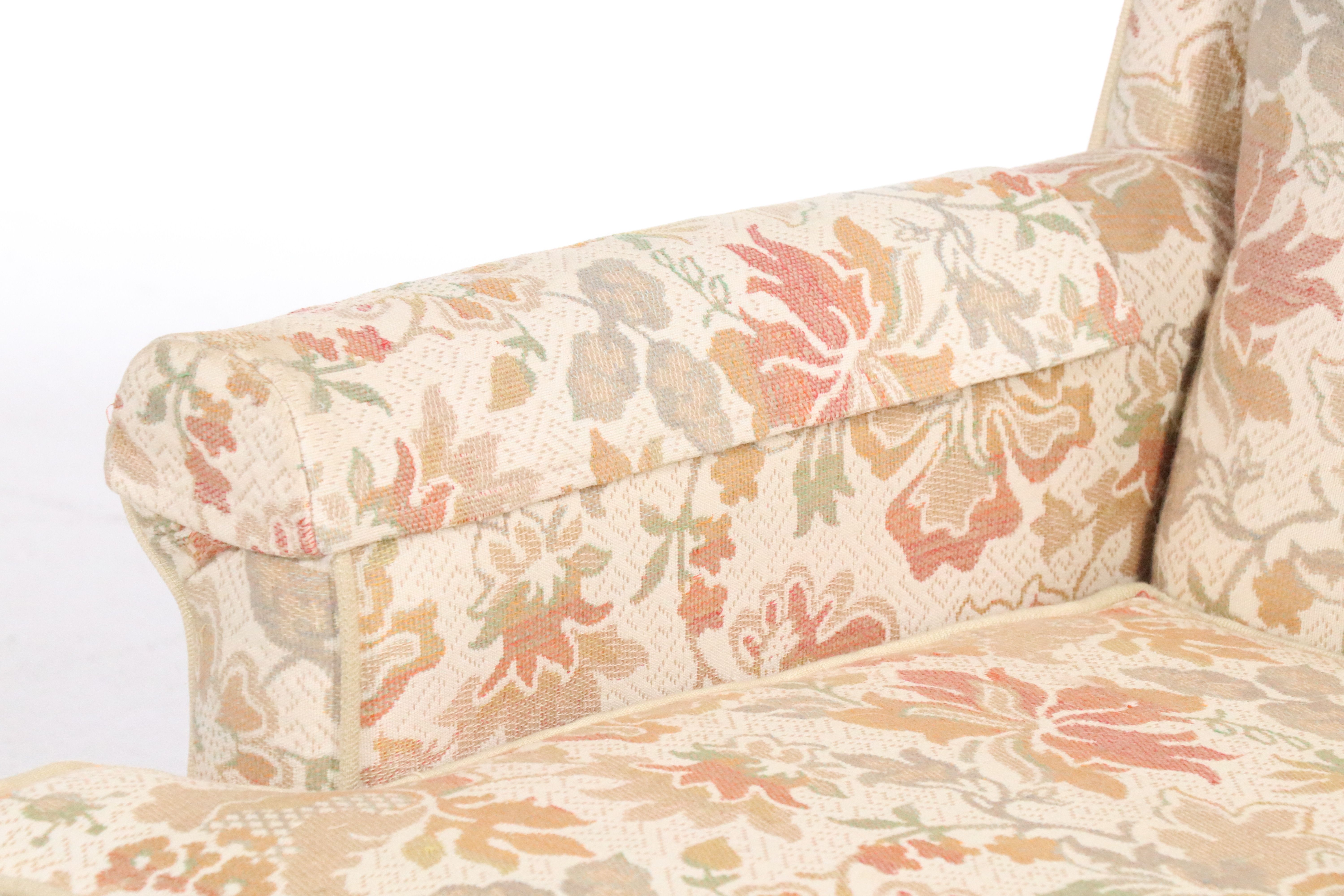 Ethan Allen "Traditional Classics" Floral Upholstered Armchair