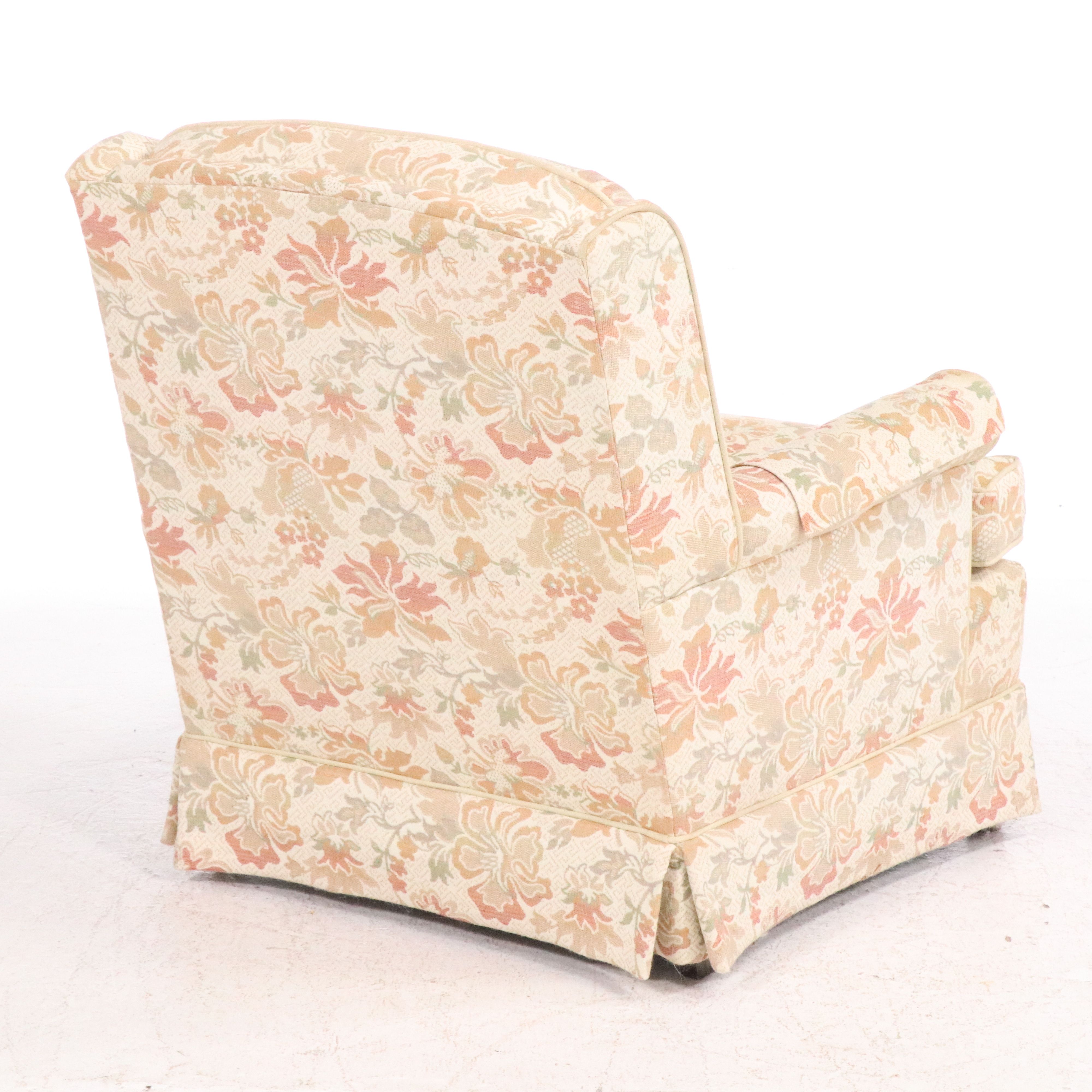 Ethan Allen "Traditional Classics" Floral Upholstered Armchair