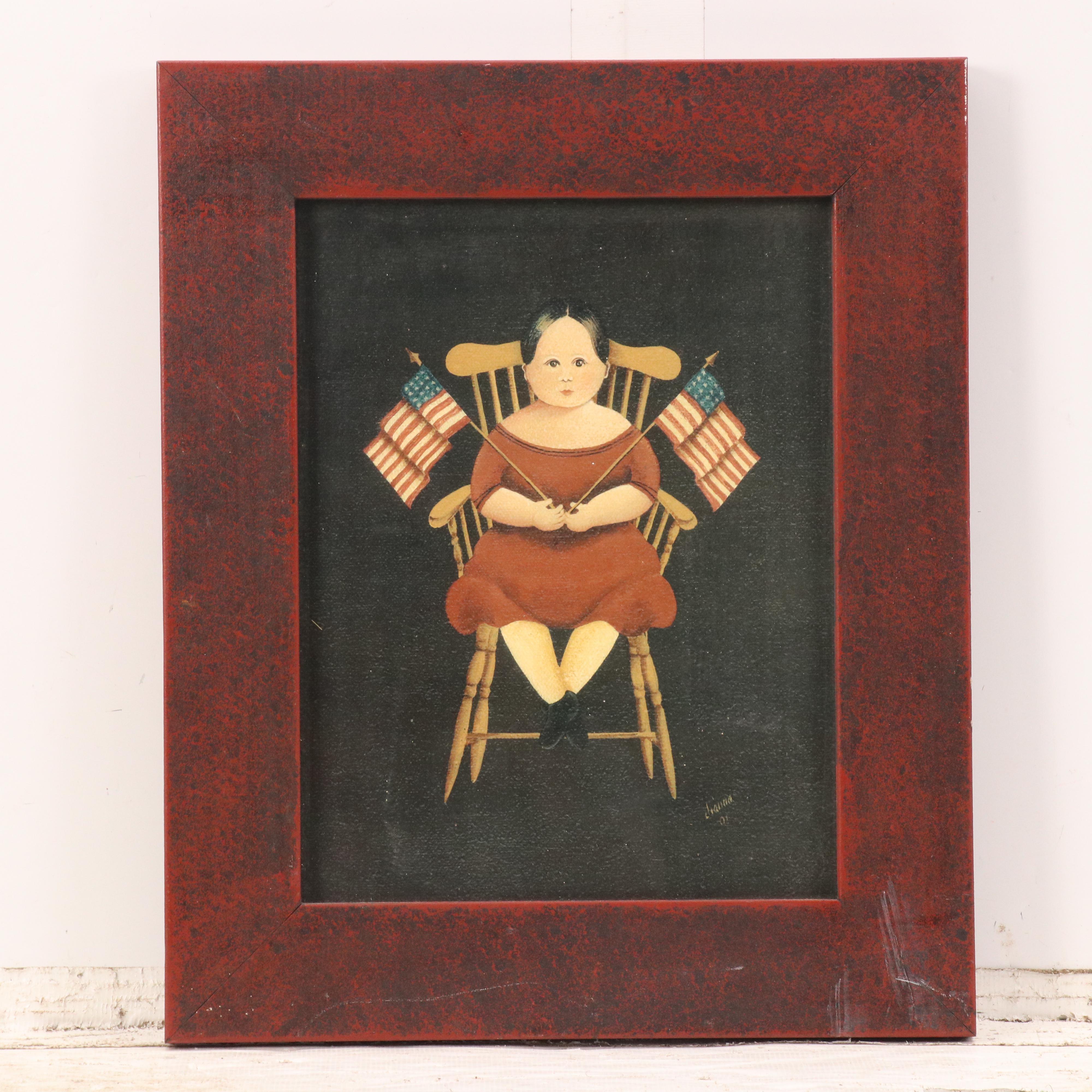 Patriotic American Offset Lithographs and Photographic Print, Mid-20th Century