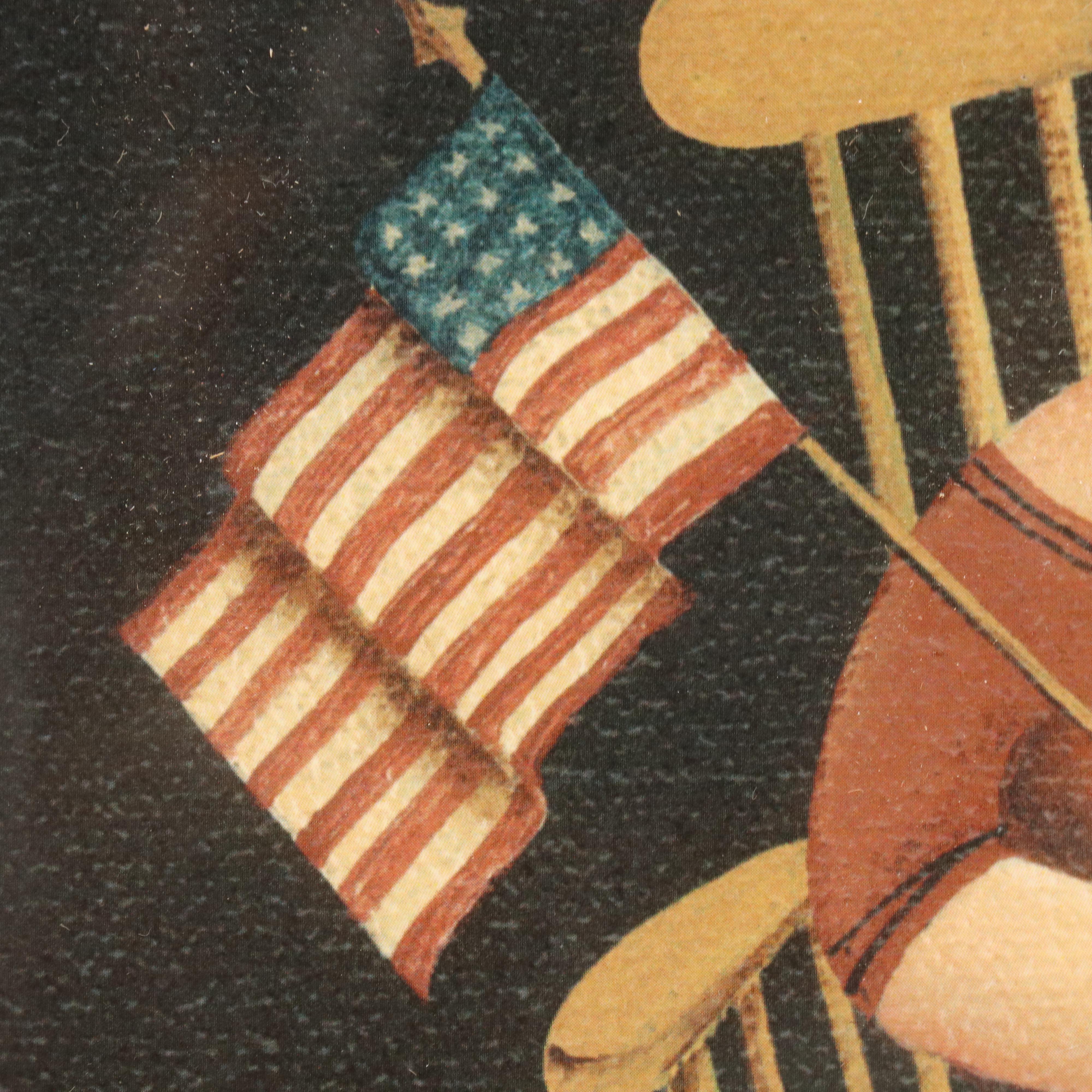 Patriotic American Offset Lithographs and Photographic Print, Mid-20th Century