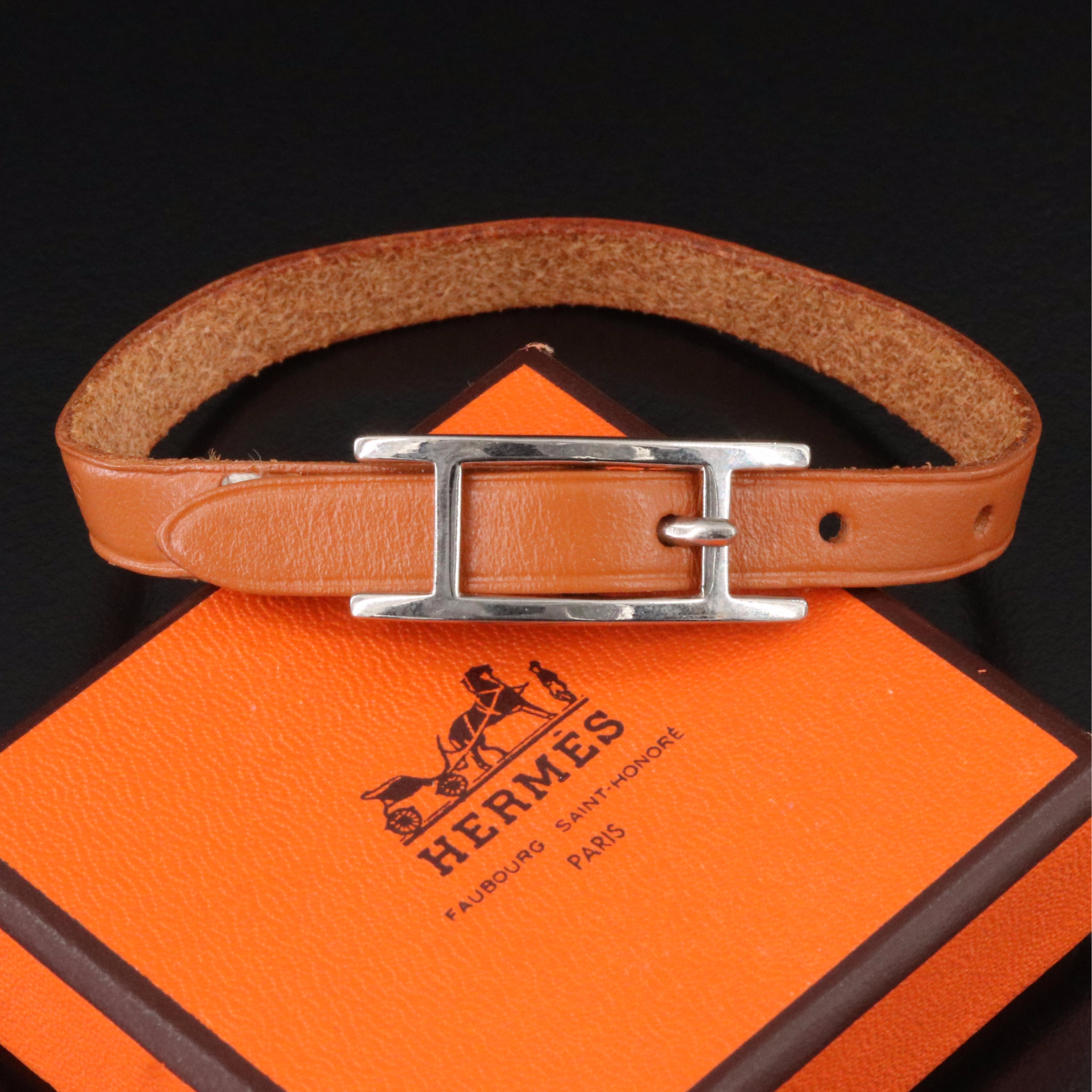 Hermès Hapi Leather Bracelet