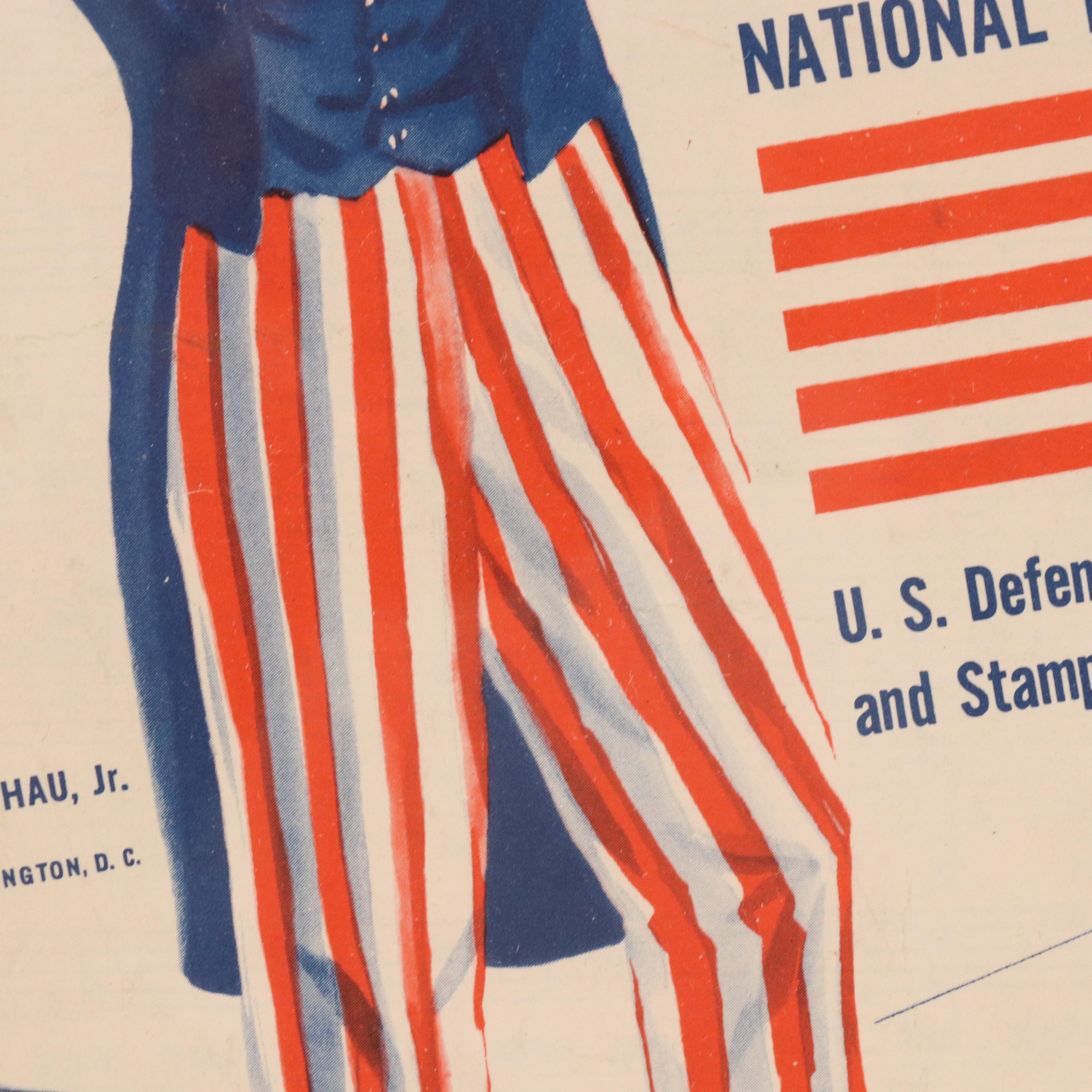 Patriotic American Offset Lithographs and Photographic Print, Mid-20th Century