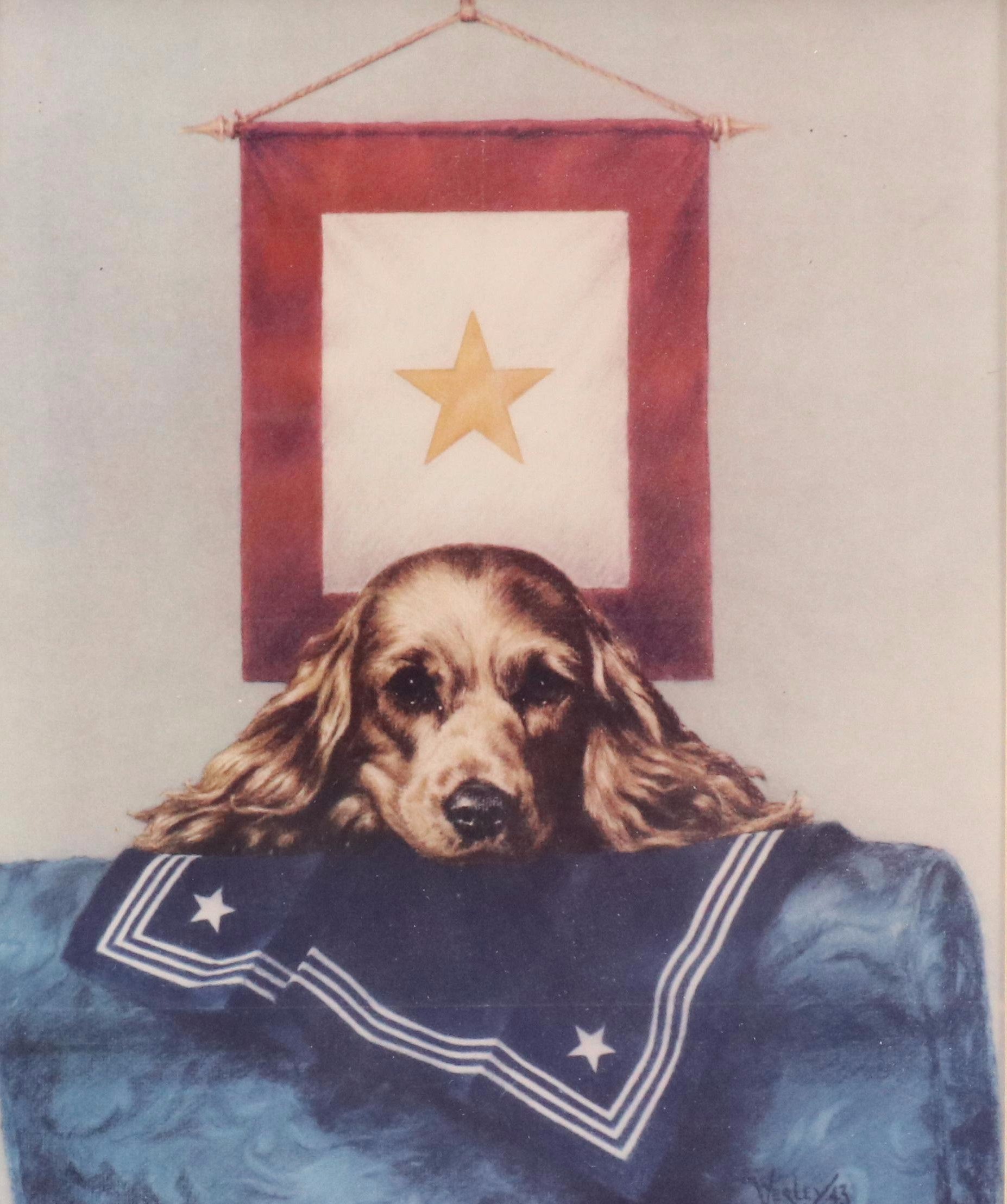 Patriotic American Offset Lithographs and Photographic Print, Mid-20th Century