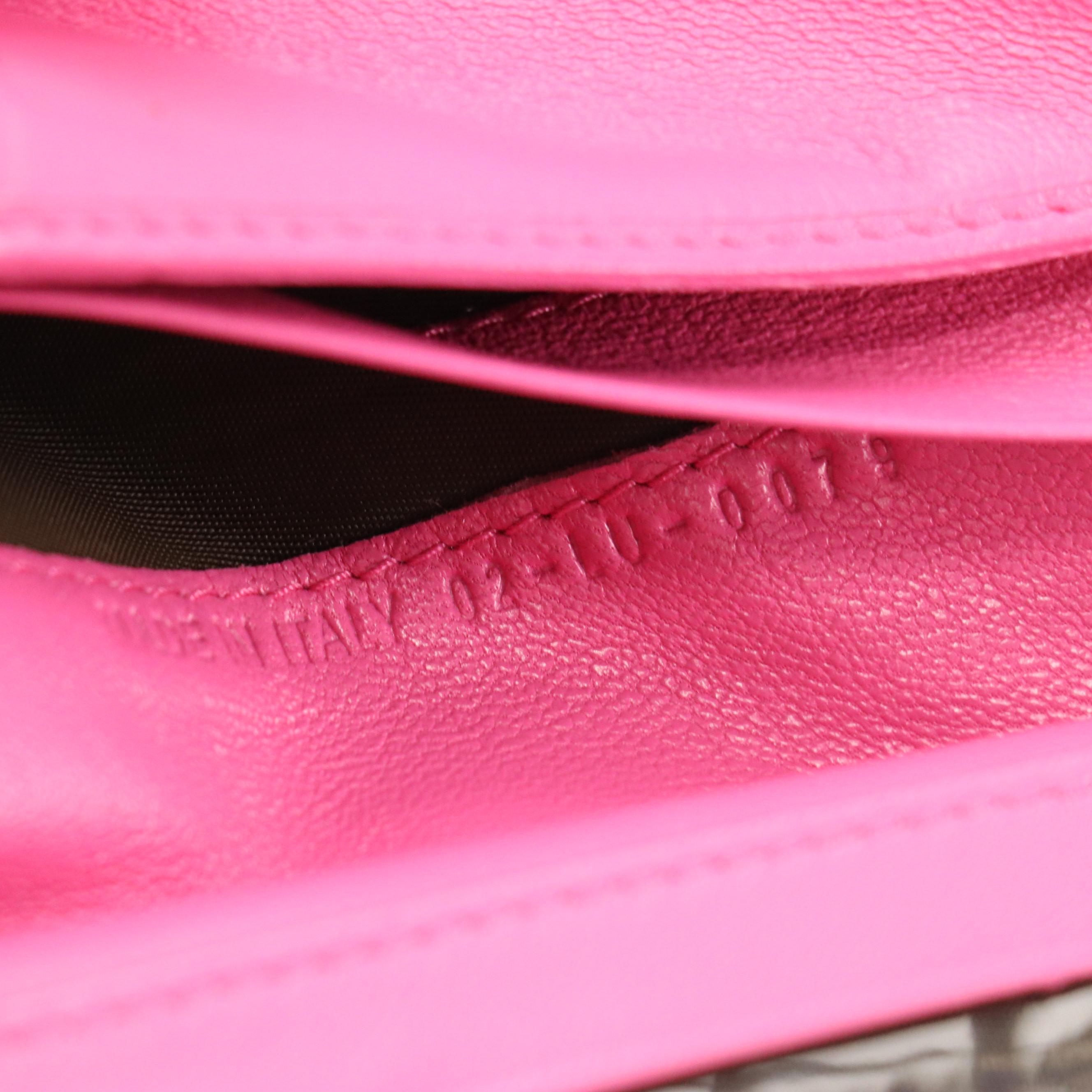 Christian Dior Trifold Wallet in Pink Diorissimo Patent Leather