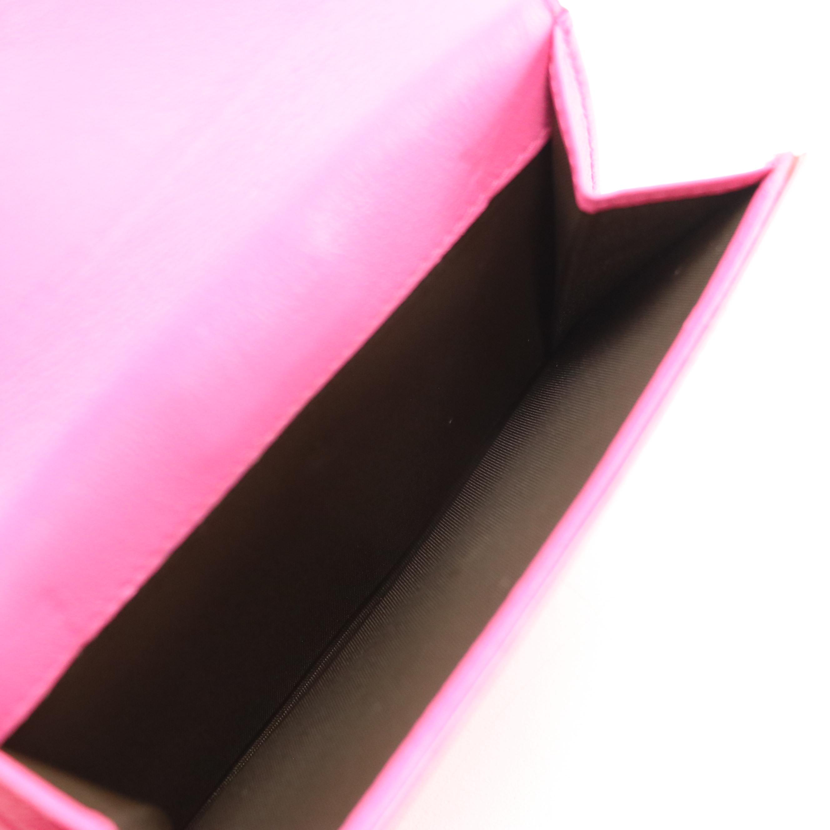 Christian Dior Trifold Wallet in Pink Diorissimo Patent Leather