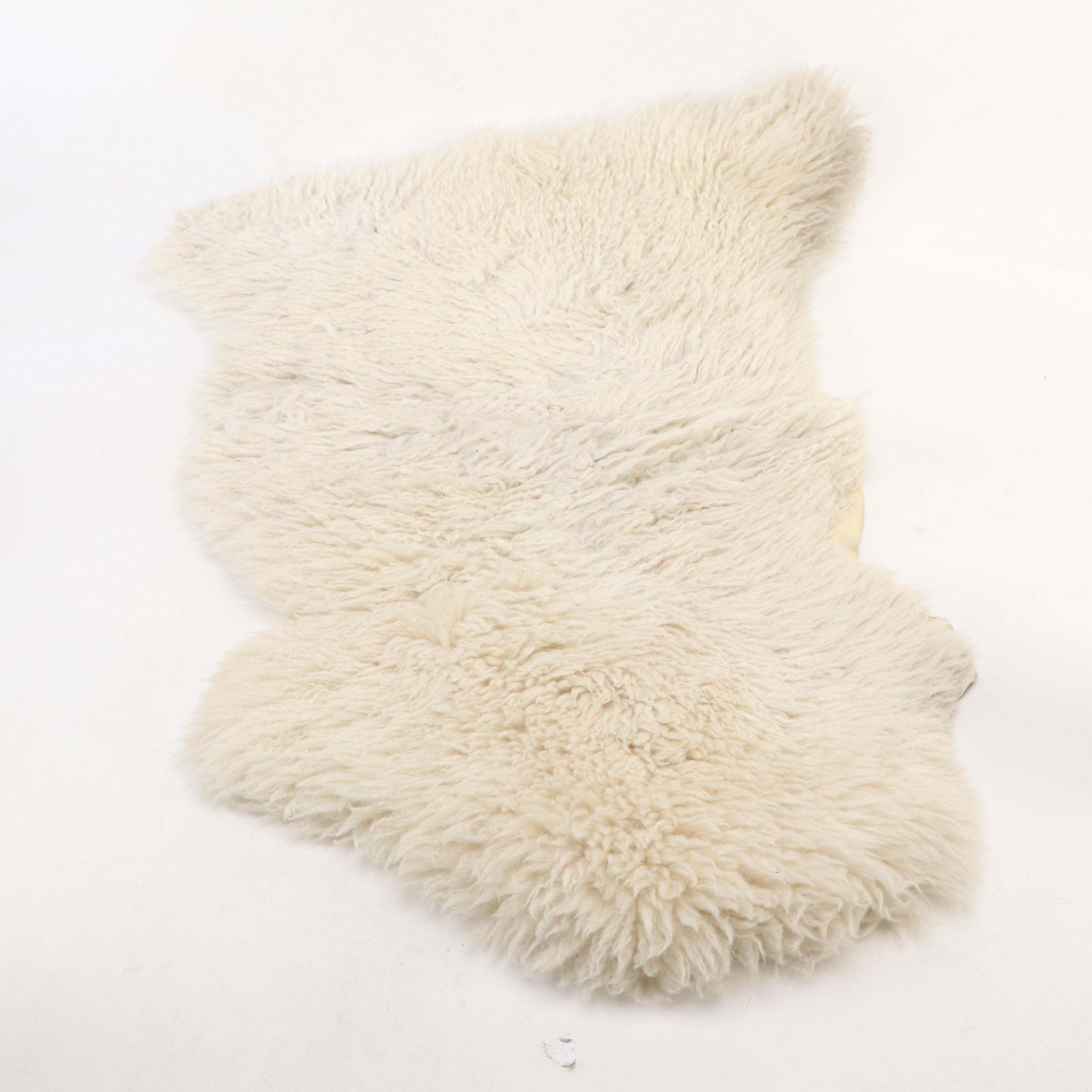 Vintage Knapdale and Rabspun of Scotland Plaid Wool Blanket, Other Sheepskin Rug