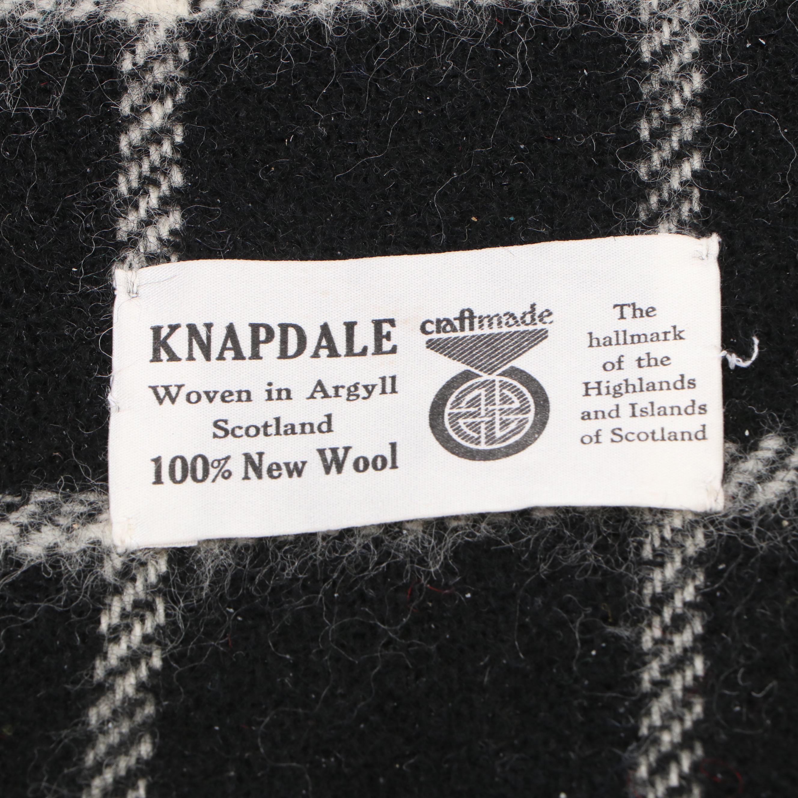 Vintage Knapdale and Rabspun of Scotland Plaid Wool Blanket, Other Sheepskin Rug