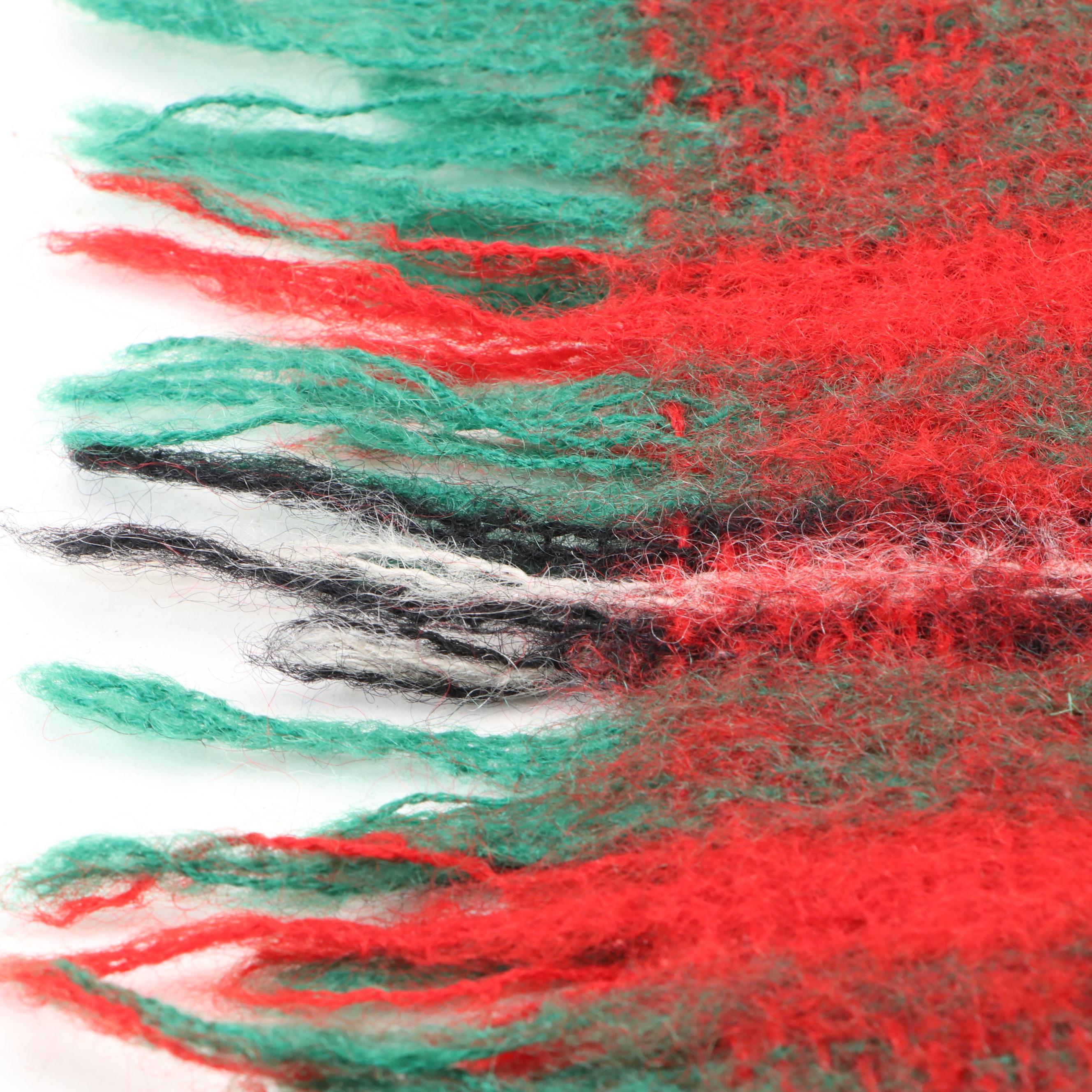 Vintage Knapdale and Rabspun of Scotland Plaid Wool Blanket, Other Sheepskin Rug